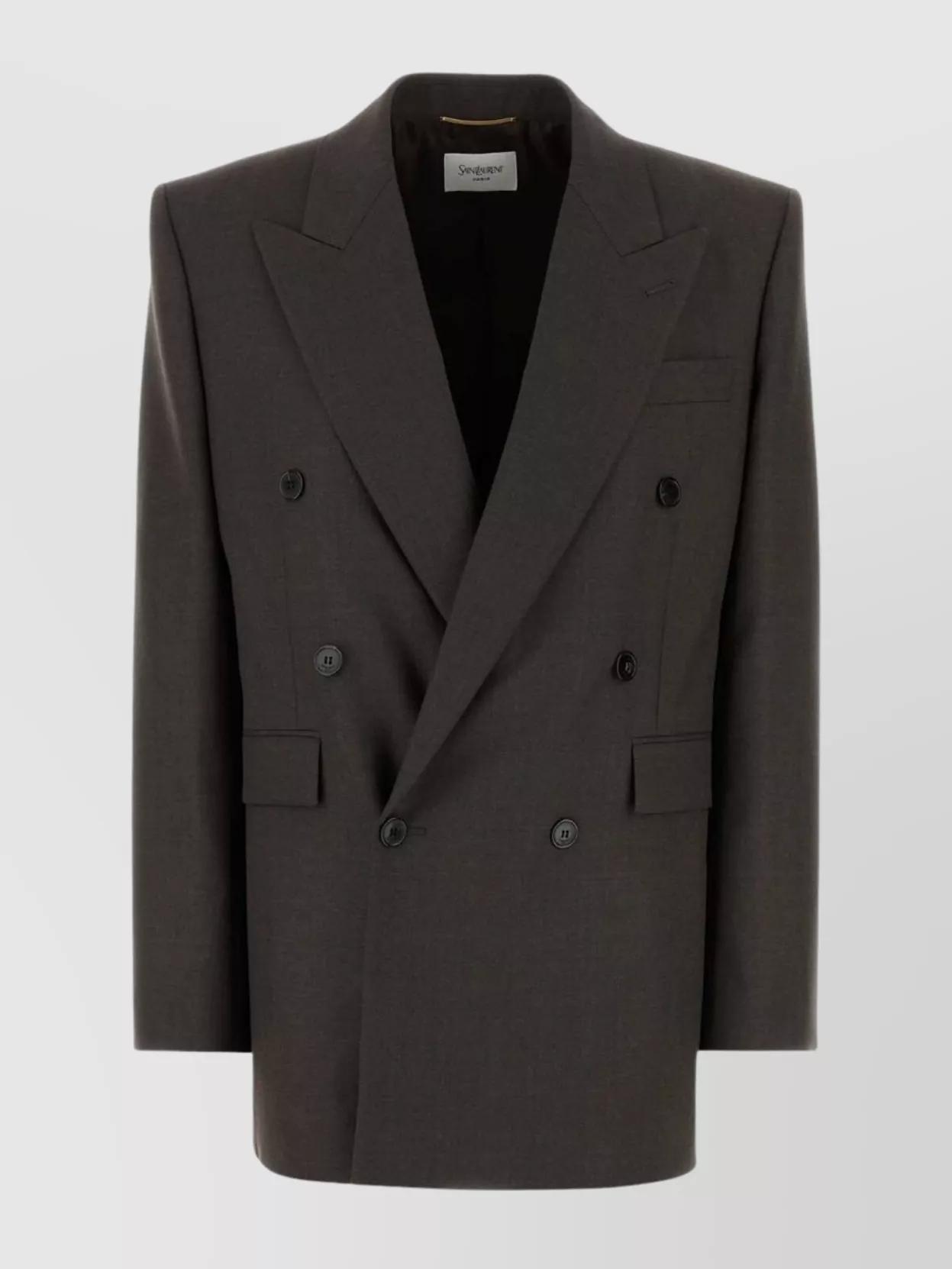 Suede Jackets For Women Anne Fontaine Blue Fitted Double