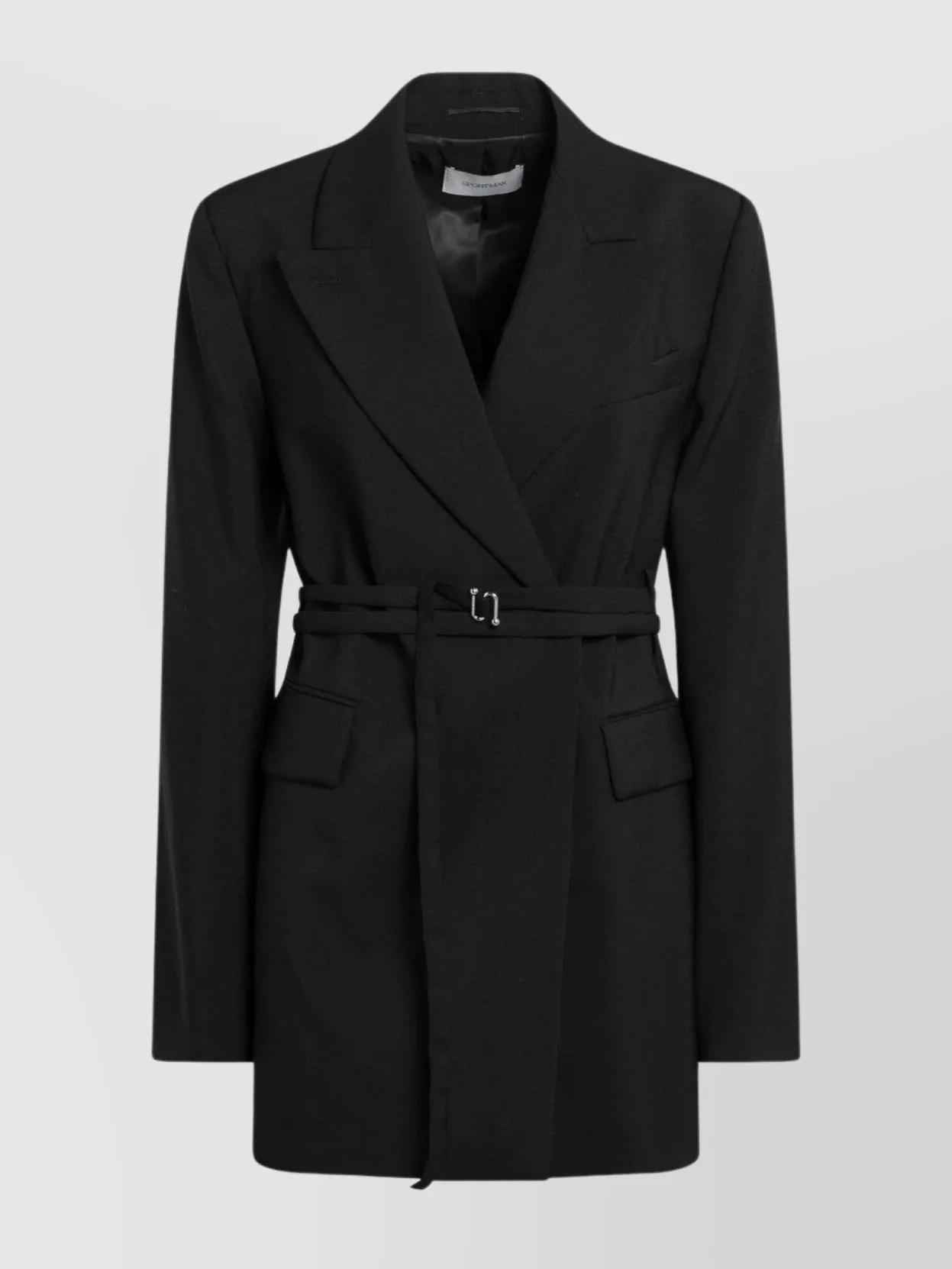ボトムスその他 Sportmax Tailored Black Double-Breasted Jacket SP2041025106003-w-gelly_normal.jpg