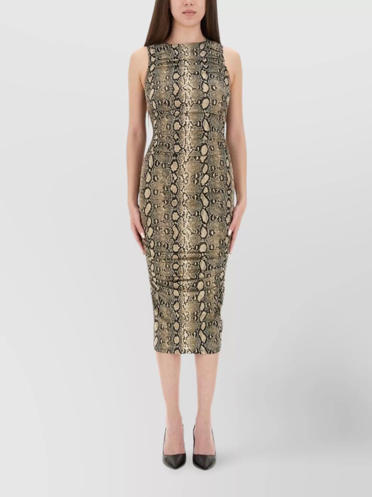 Michael Kors Snake Midi Dress Michael Kors Sleeveless Dresses For