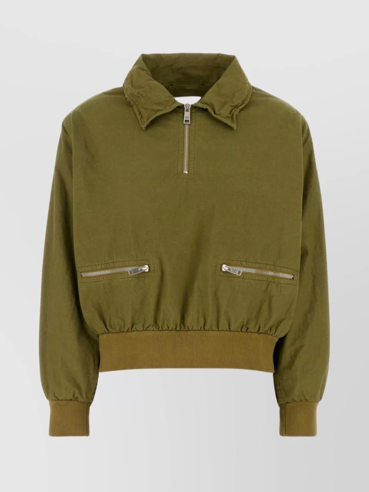 【関税&送料込】Prada Army Green Cotton Jacket Prada Military Cotton Jacket With Zip Pockets in Green | Lyst