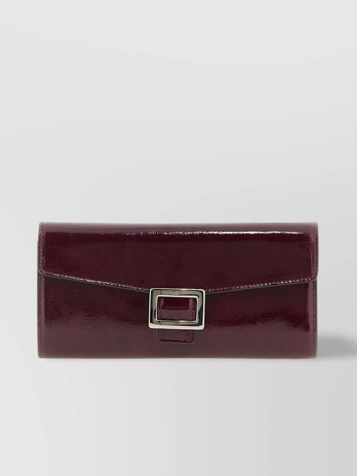 ヘアアクセサリー ROGER VIVIER Belle Vivier dark violet patent leather wallet ROGER VIVIER Belle Vivier Patent Leather Wallet-On-Chain