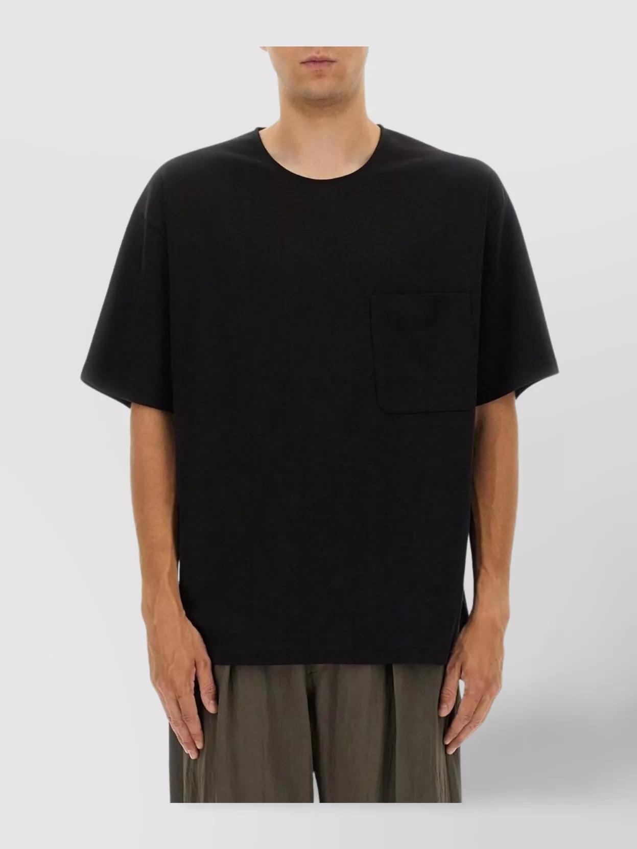 Lemaire｜SHORT-SLEEVED ROUND NECK T-SHIRTS (SOFT SS TE ( Jet Black Boxy Short Sleeve T-shirt | LEMAIRE