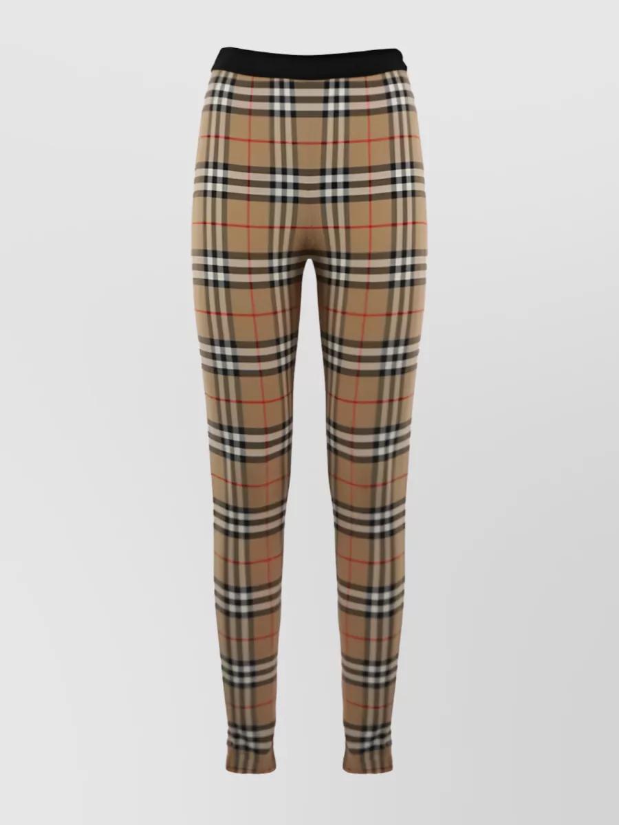 【関税＆送料込み】Burberry 'Madden' Leggings チェック ストレッチジャージー レギンス (アーカイブベージュ