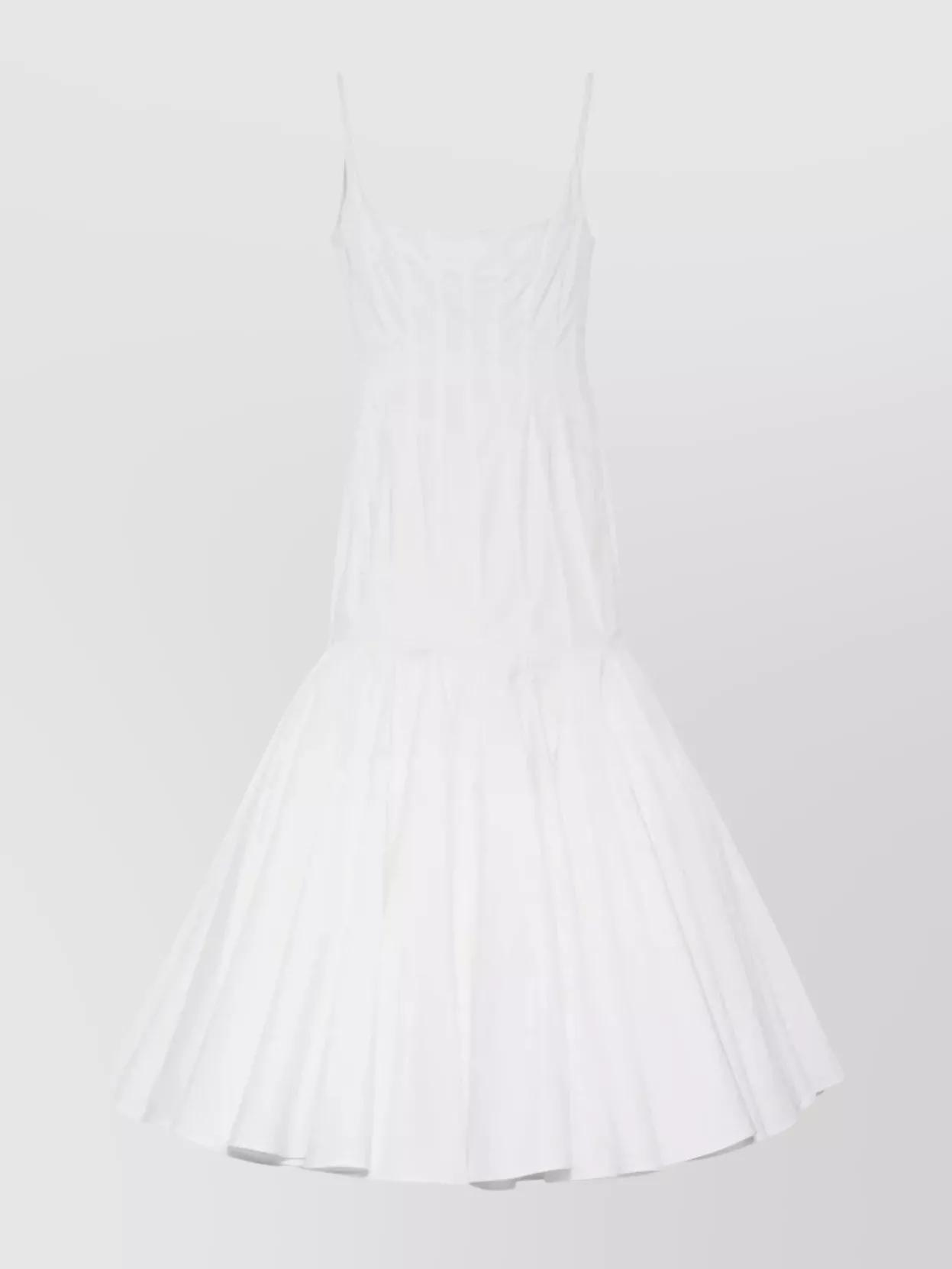 Jacquemus Agave Flared Midi Dress With Square Neckline in