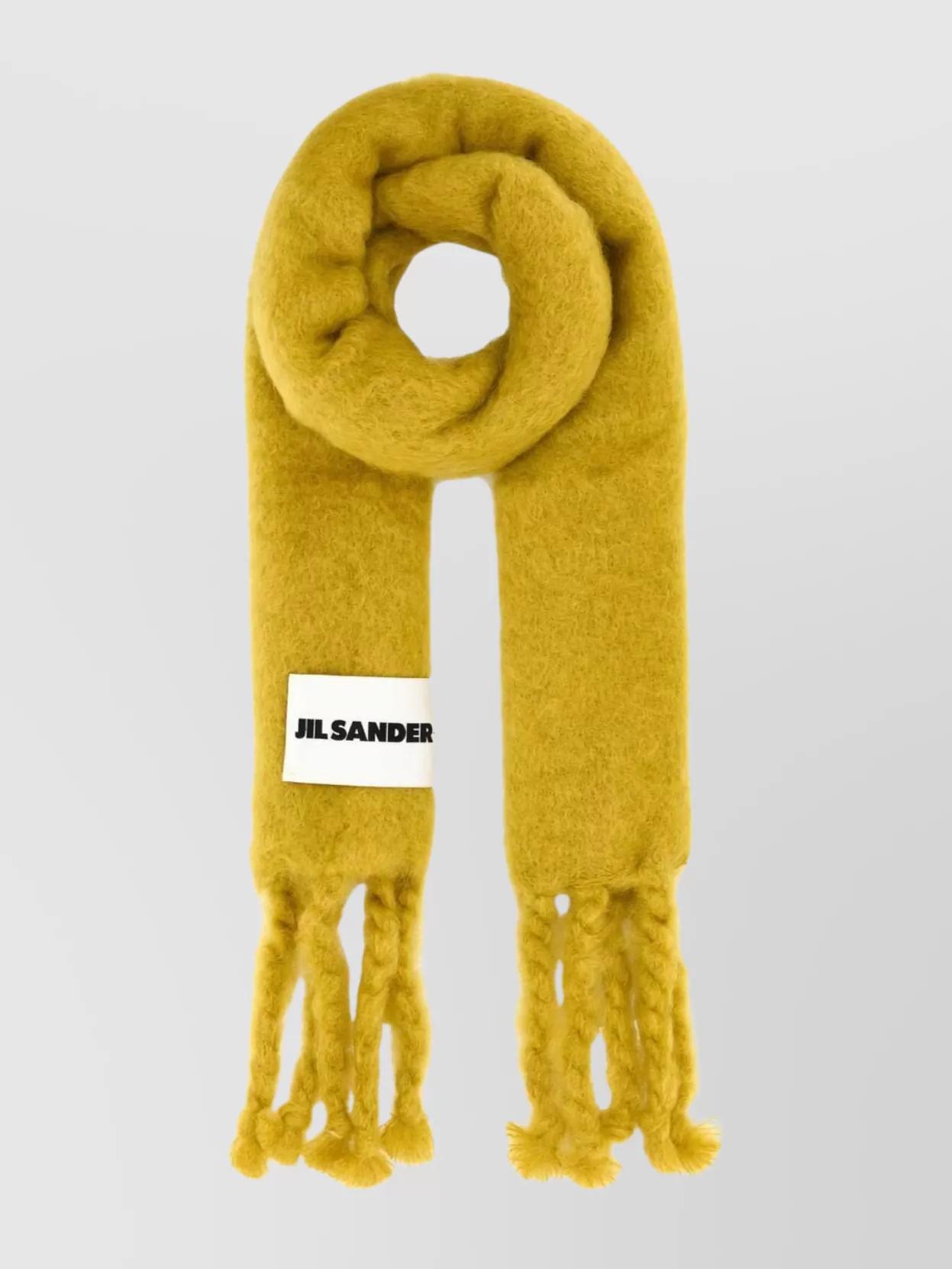 ボレロ・ショール Jil Sander Yellow mohair blend scarf Yellow Jil Sander Scarves and mufflers for Women | Lyst