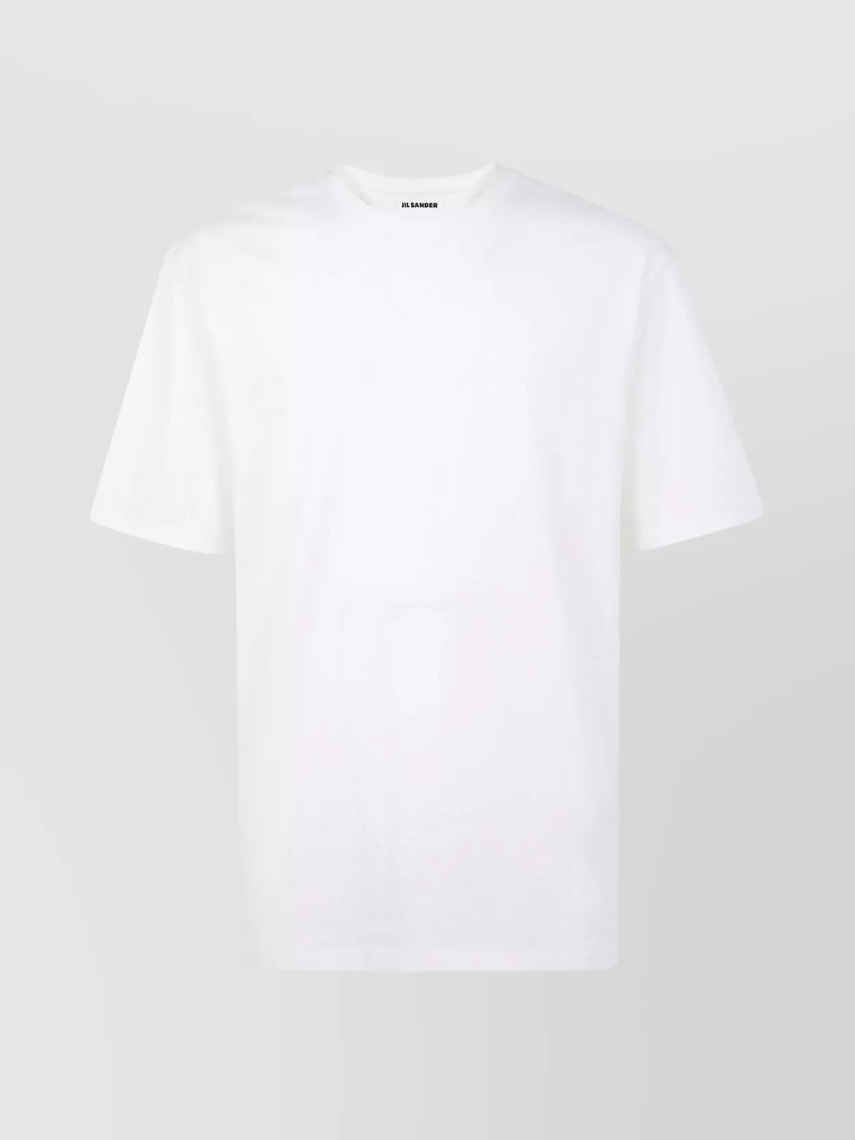 【関税＆送料込み】Jil Sander T-Shirt Short Sleeves Clothin Logo short-sleeved cotton T-shirt in white - Jil Sander