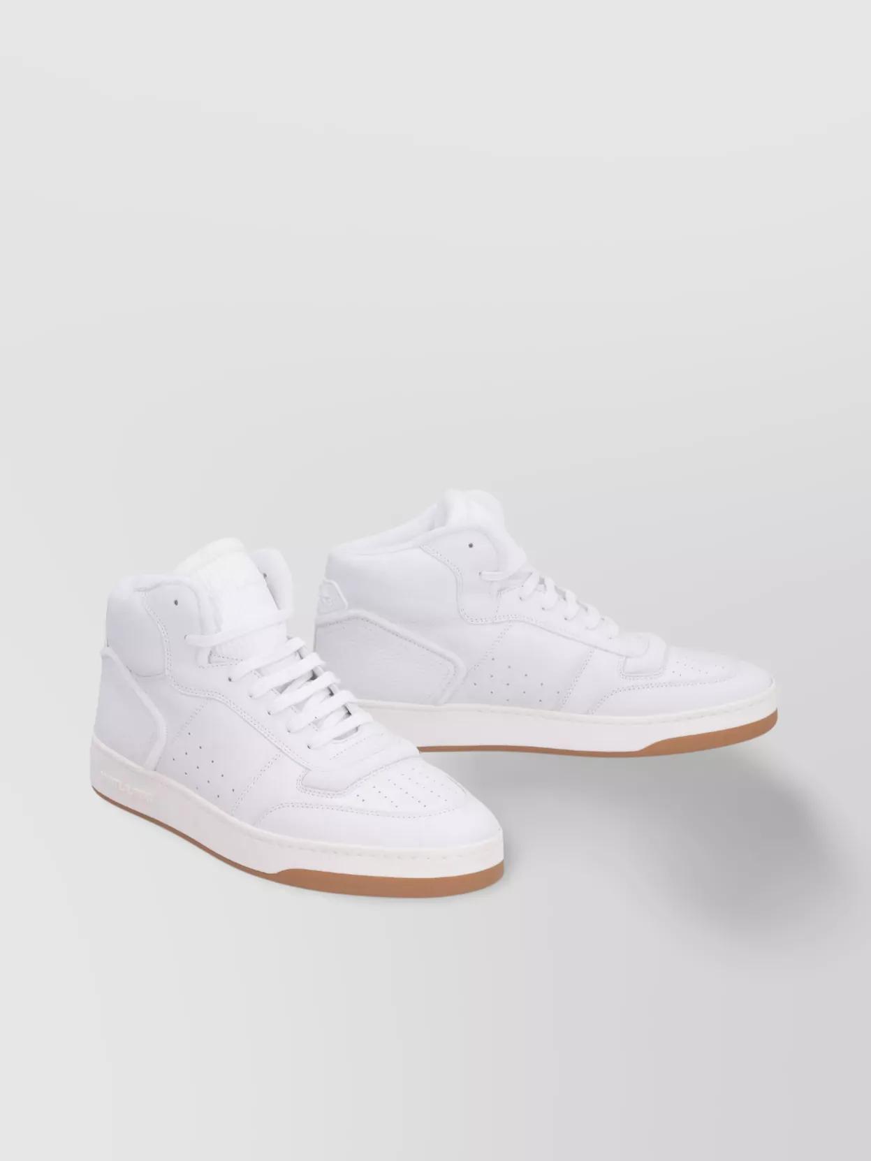 スニーカー SAINT LAURENT MID-TOP SNEAKERS YSL Saint Laurent SL/06 Mid Top Sneakers White Leather Stars