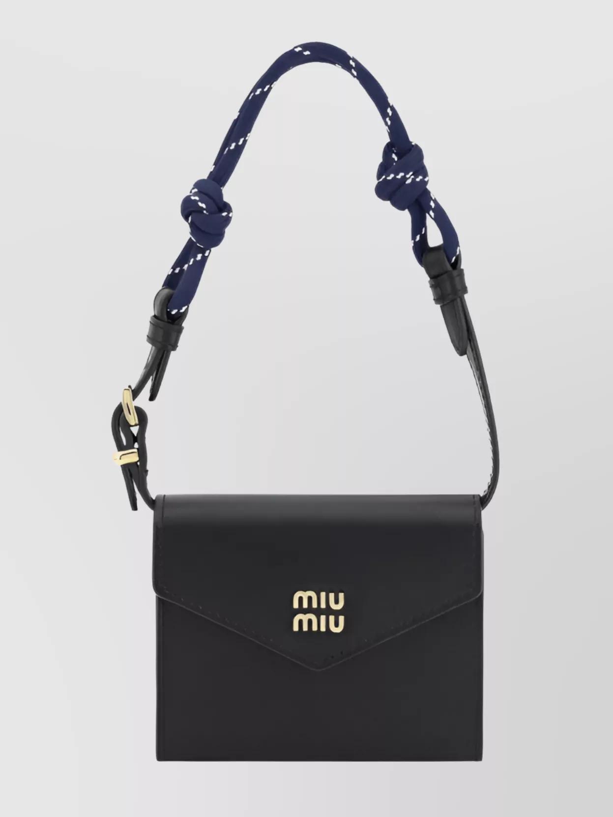 Leather Miu Miu MatelassÃ© Mini Bag Miu Miu Leather Rope Handle