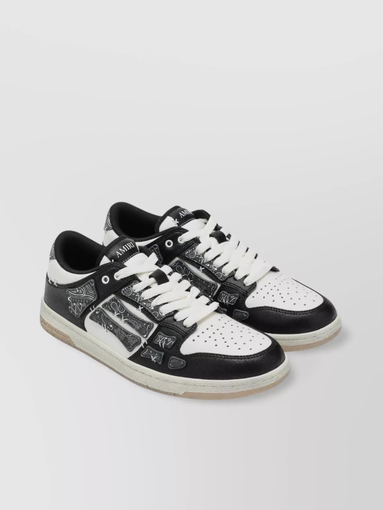 【AMIRI】Skel-Top レオパード ローカットスニーカー Leopard Skel Top Low leather sneakers in multicoloured