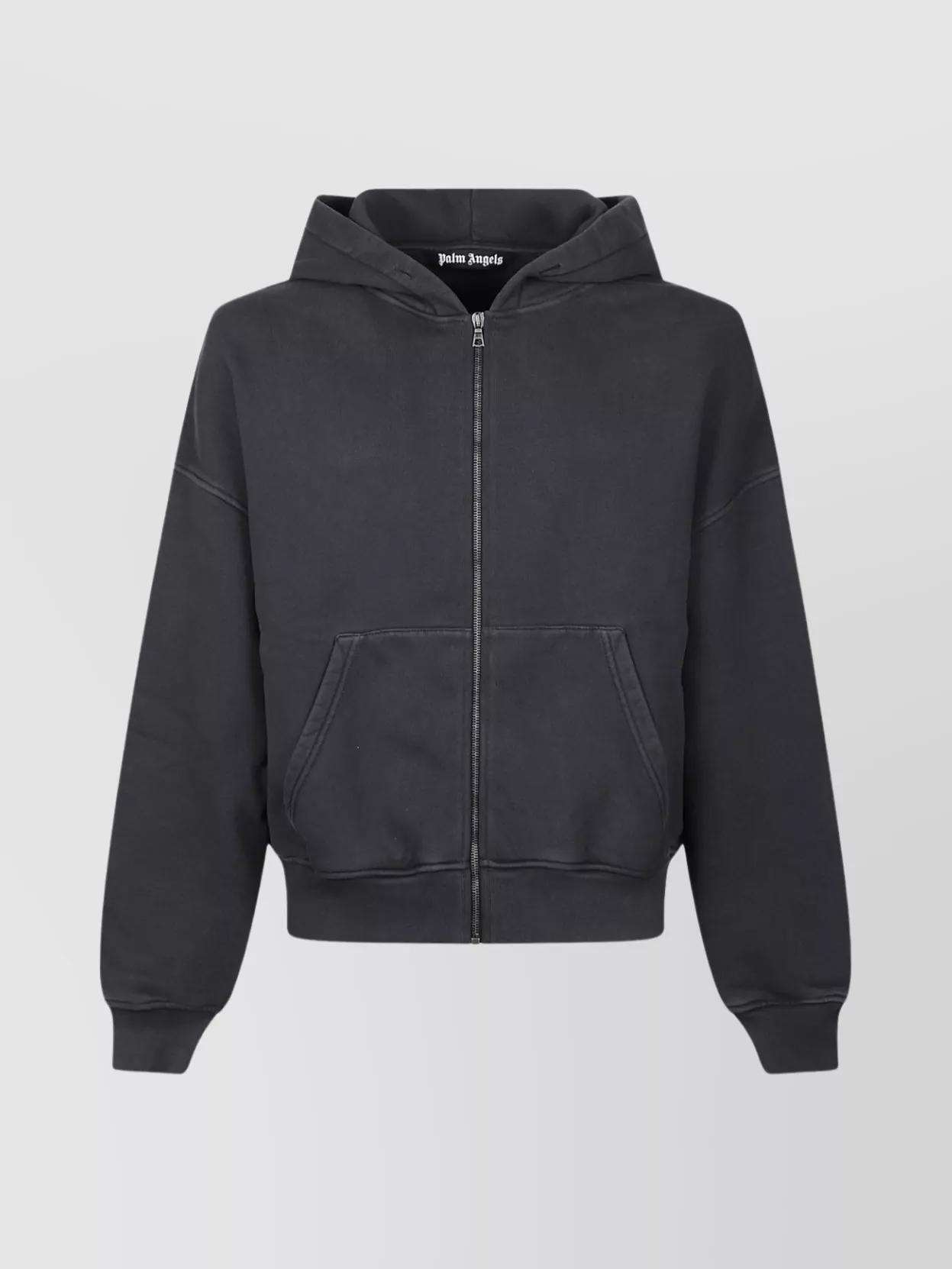 【関税&送料込】Palm Angels Black Hoodie Withe Pockets Palm Angels side-stripe Hoodie | Black | FARFETCH