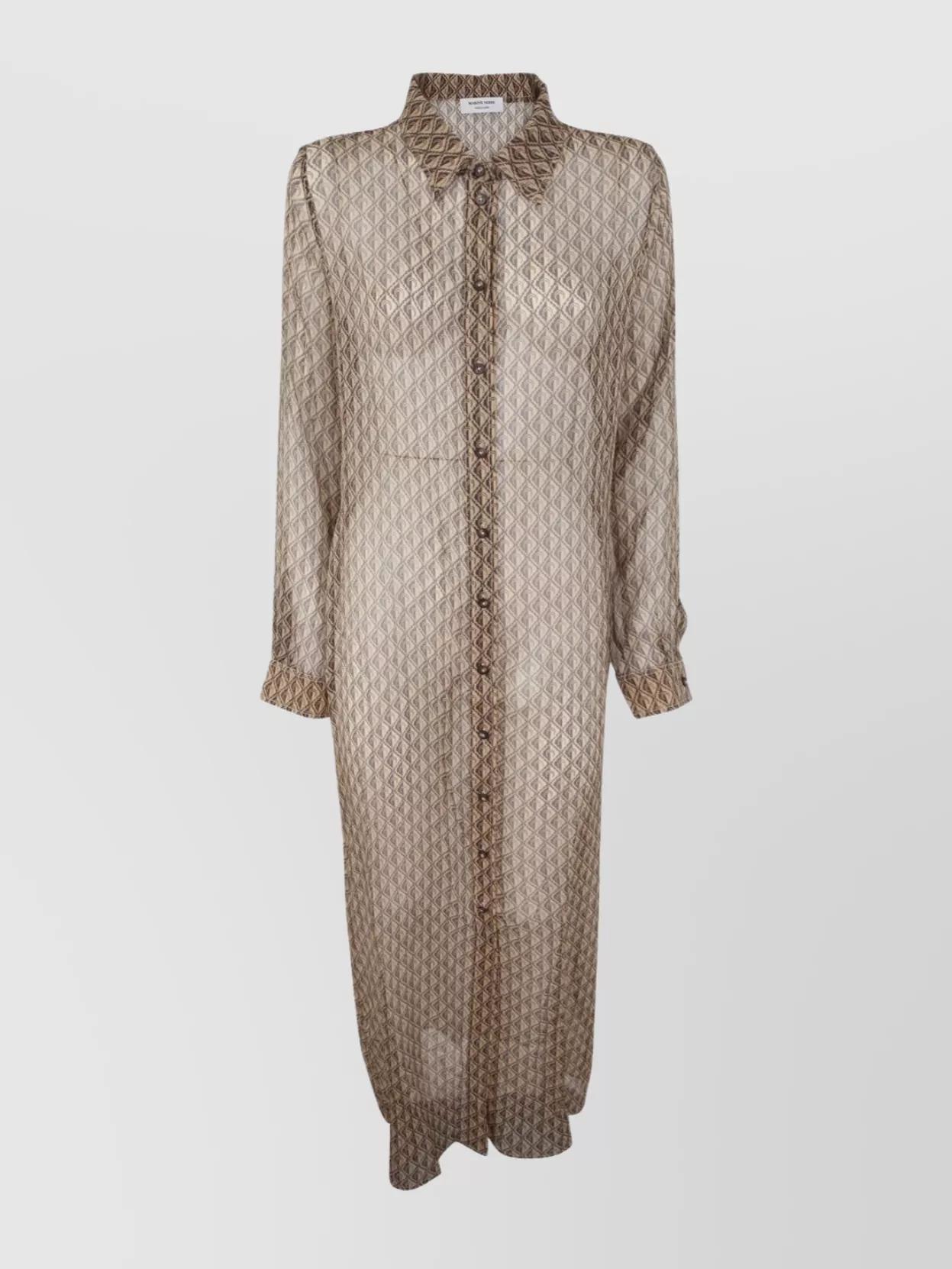 オールインワン・サロペット Marine Serre Long Sleeve Viscose Dress With Contrast Bra Marine Serre Long Sleeve Viscose Dress With Contrast Bra