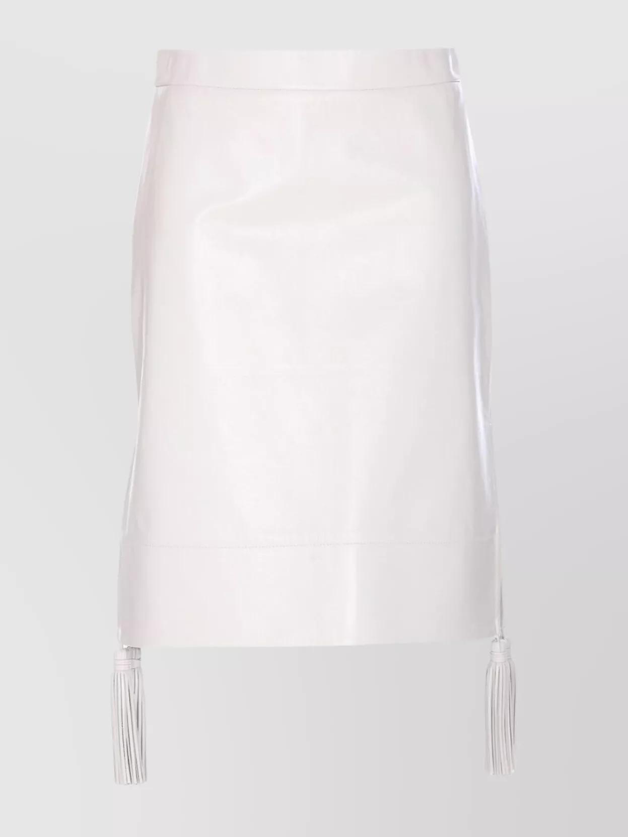 スカート Bottega Veneta White Lace Skirt Bottega Veneta - White & Parakeet Embroidered Mini Skirt