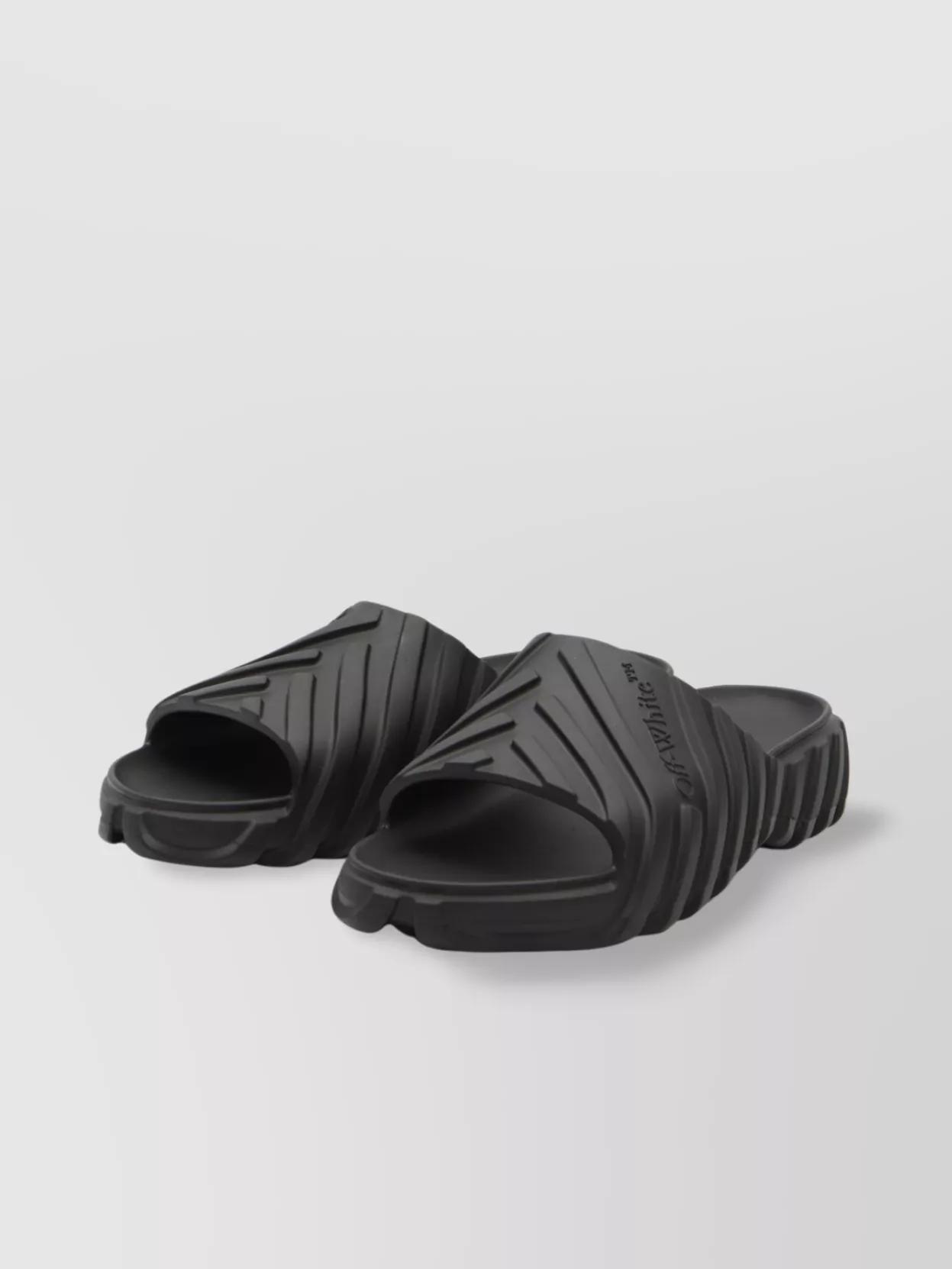 サンダル Off-White Slippers and Clogs Men Leather Black Off-White c/o Virgil Abloh Sandals and flip-flops for Men