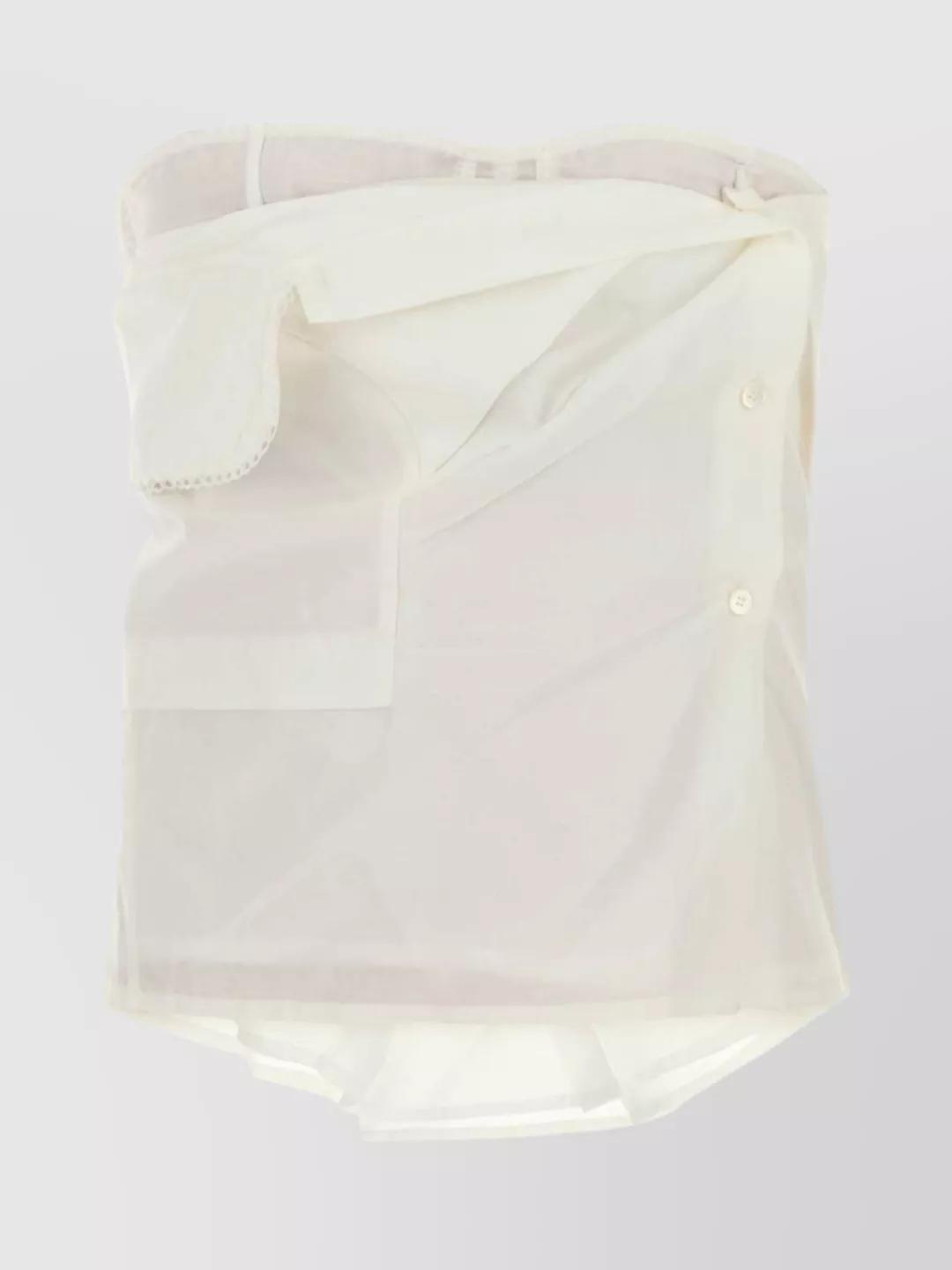 トップス MIUMIU Asymmetry Frilly Knit Long Tops トップス MIUMIU Asymmetry Frilly Knit Long Tops トップス