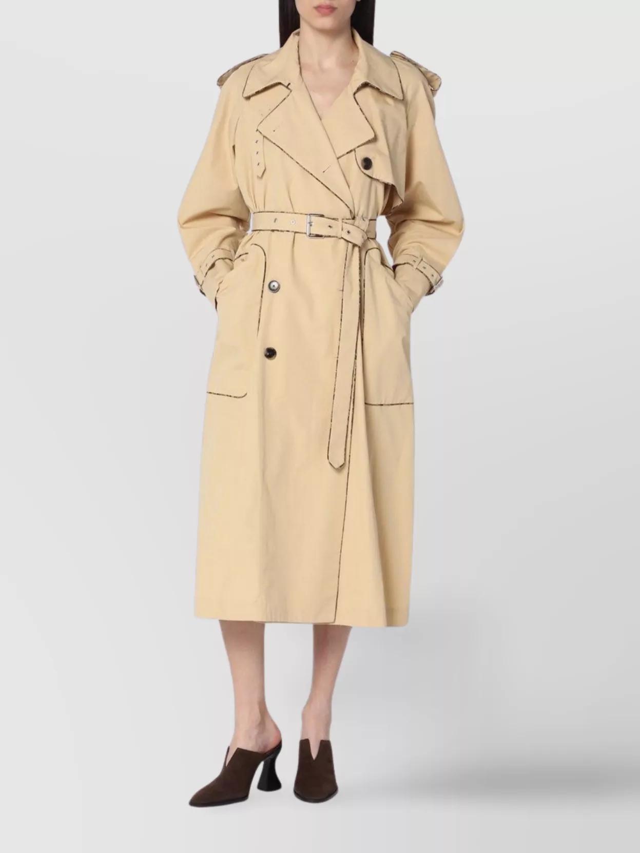 送料関税込【Dries Van Noten】Wool trench coat トレンチコート Fringed coat - Autumn-Winter Women | Dries Van Noten