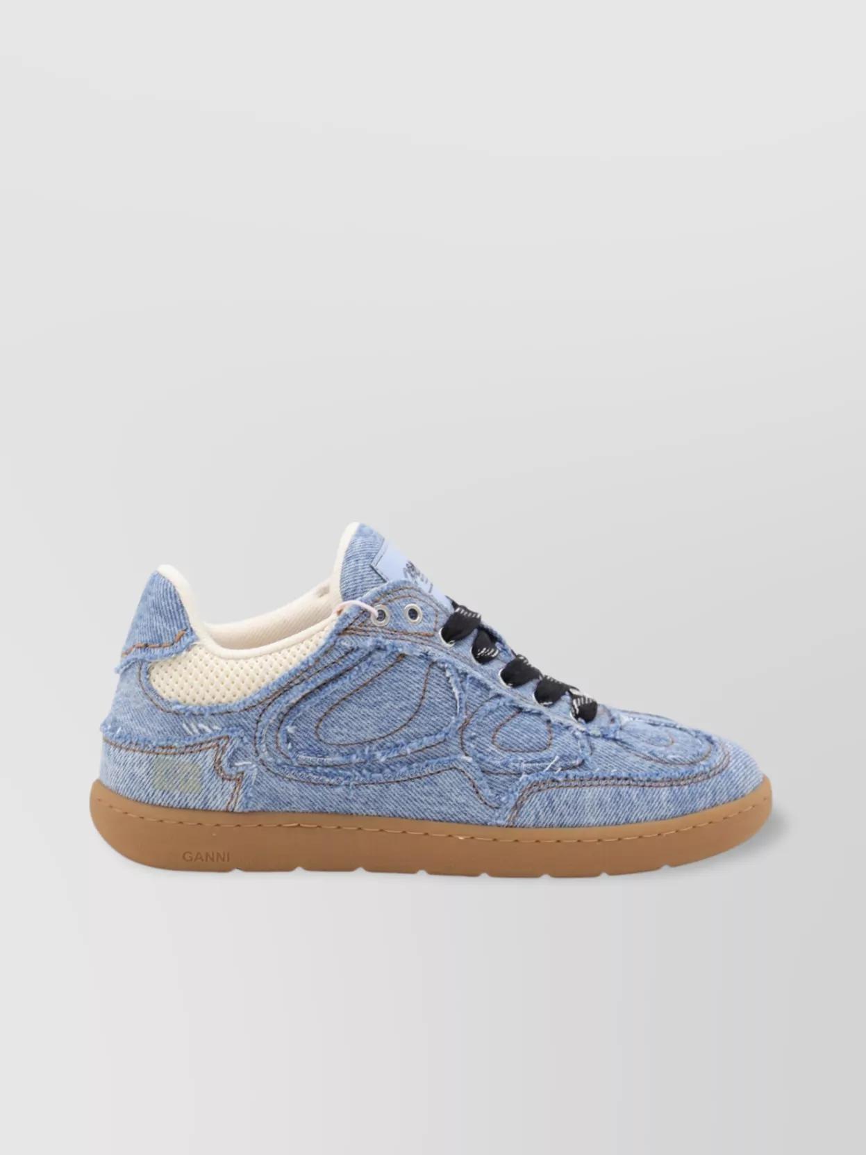 【関税＆送料込み】Ganni Light Blue Cotton Sneakers Ganni Sneakers for Women | Online Sale up to 70% off | Lyst