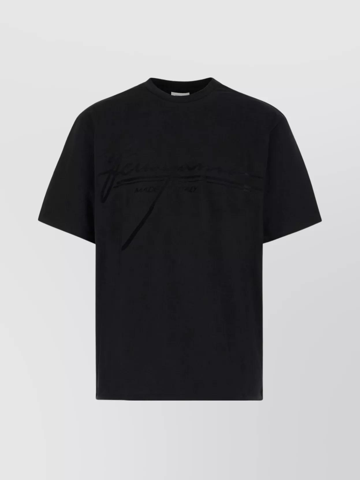 Salvatore Ferragamo｜SHORT-SLEEVED ROUND NECK T-SHIRTS ( Short sleeved t-shirt with graphic logo - Men | Ferragamo