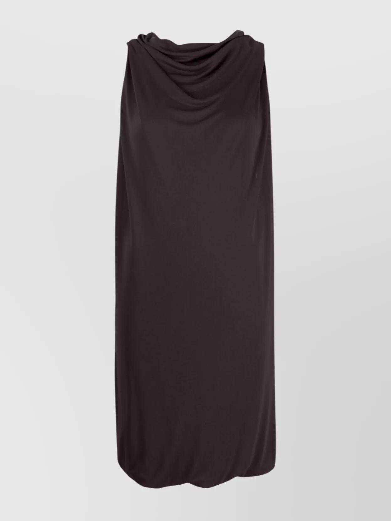 ワンピース LANVIN SLEEVELESS DRAPED KNEE DRESS Embroidered Sleeveless Dress | Lanvin
