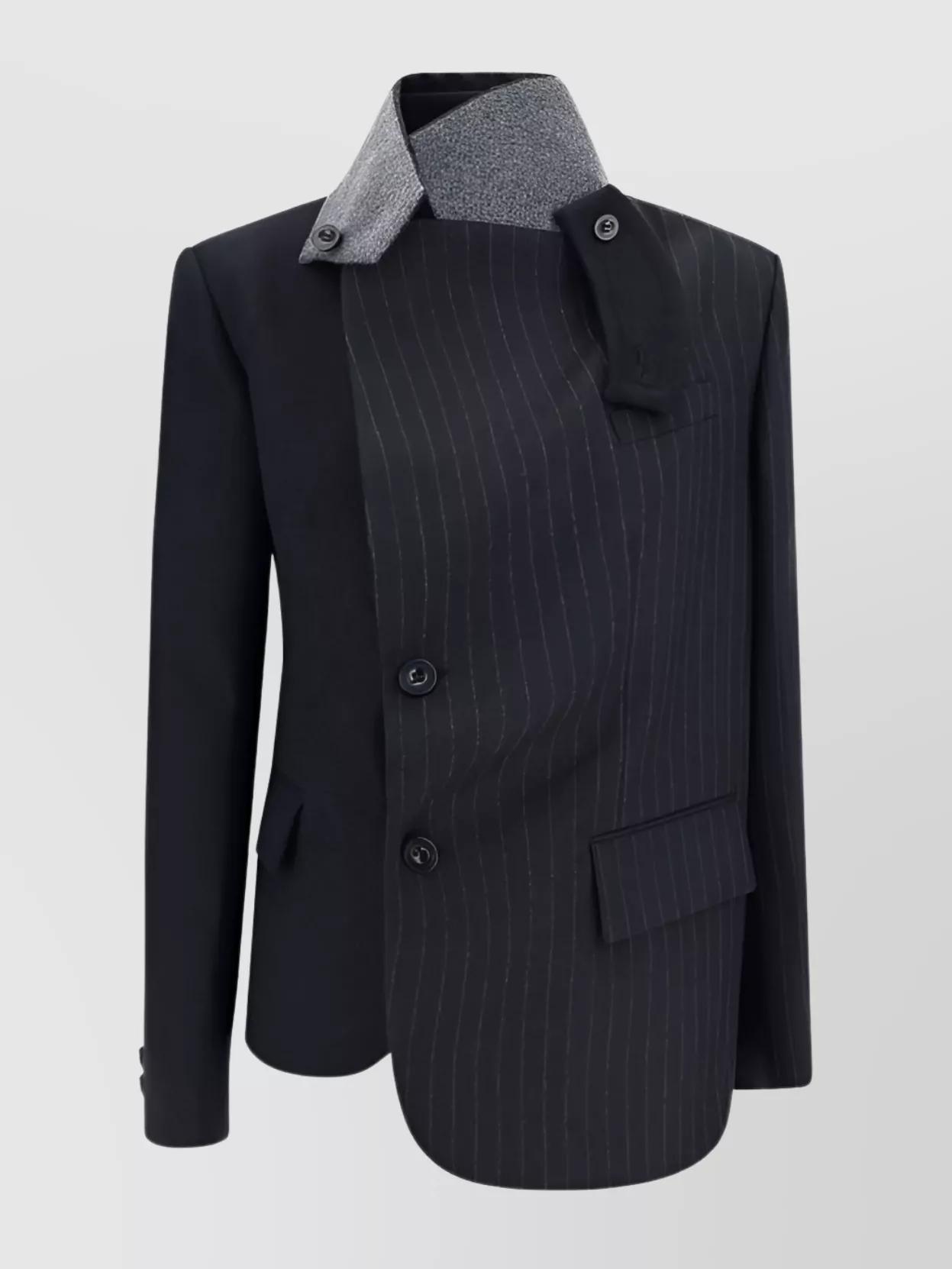 sacai Suiting Mix Cape Blazer Black サイズ1｜ファッション