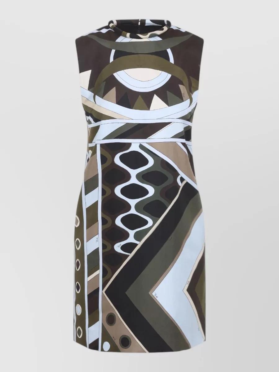 PUCCI Vivara Print Silk Mini Dress in Black | Lyst