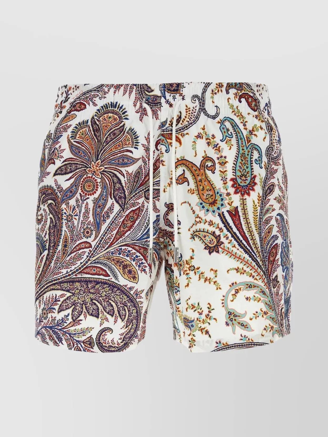 Pretty green vintage paisley swim shorts sale