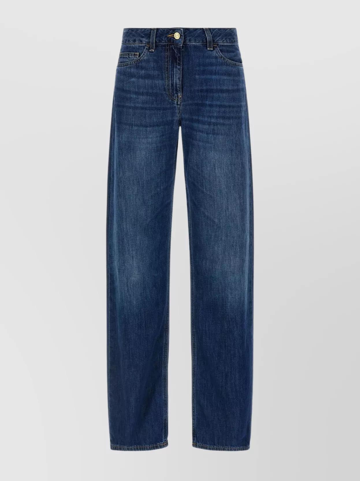 デニム・ジーパン Elisabetta Franchi Oltremare Laminated Baggy Jeans Elisabetta Franchi Oltremare Laminated Baggy Jeans | ShopSimon