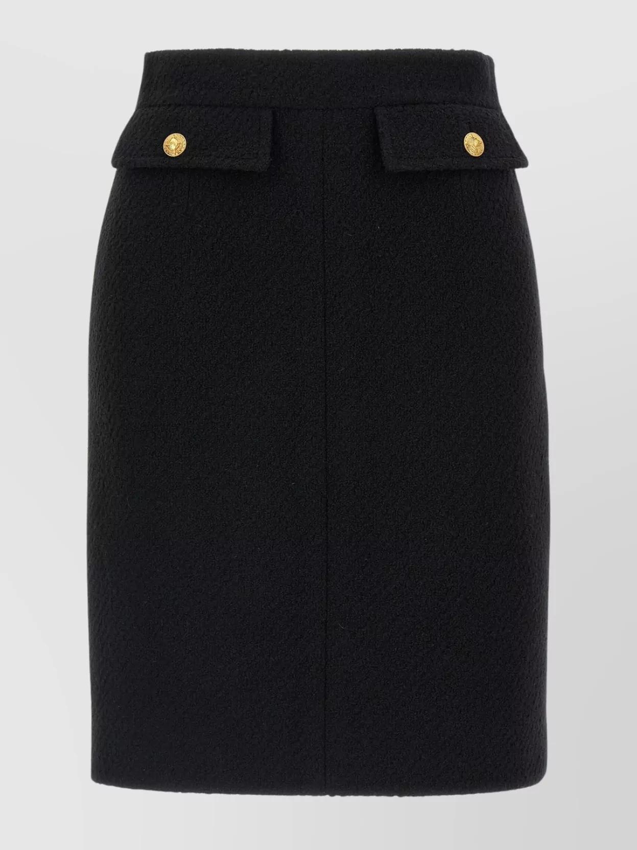 ミニスカート Chloe SS23 Ivory wool mini skirt (CHC23SJU61083 112) Chloé Textured fringed mini skirt | The Fashion Square