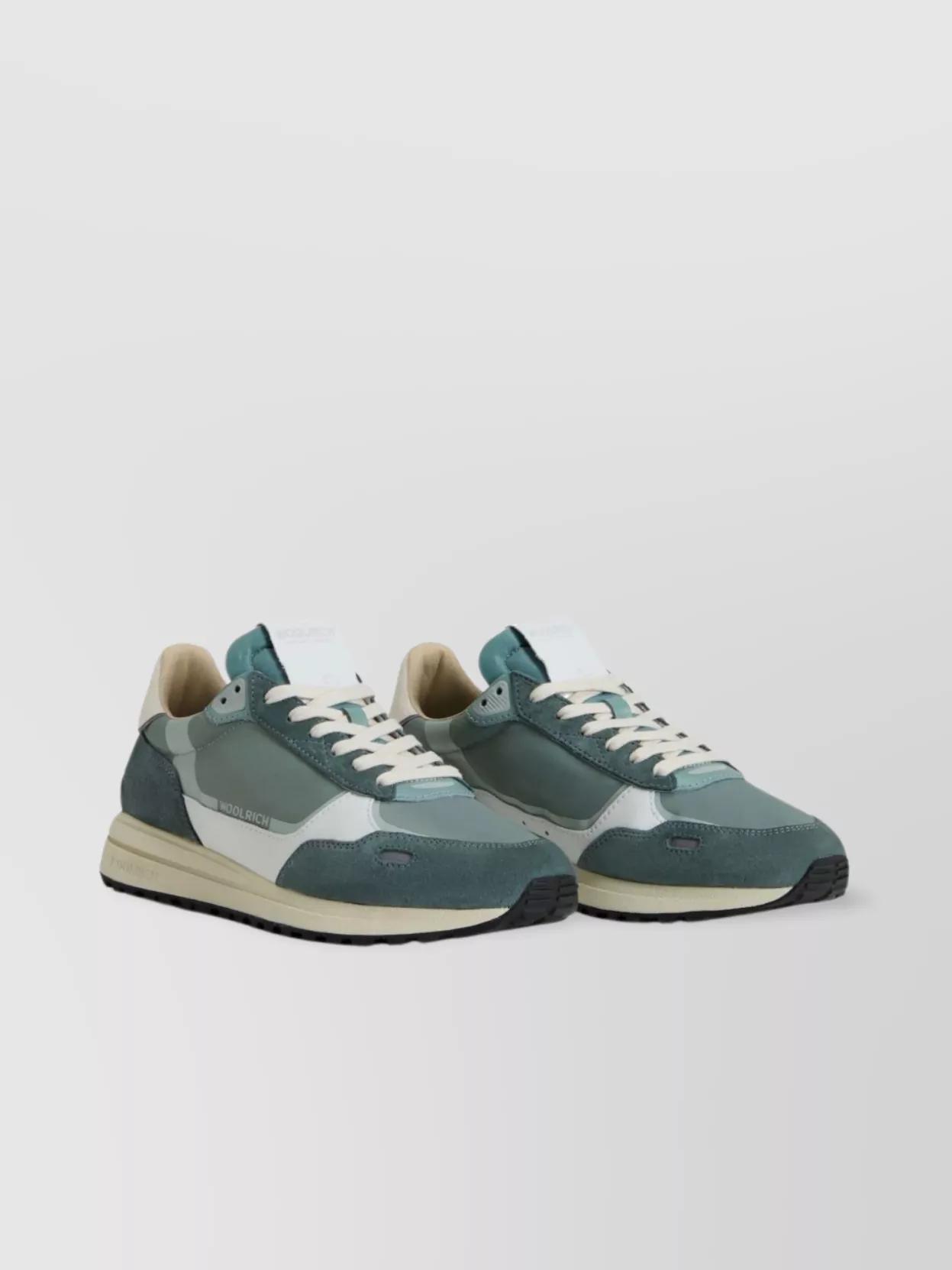 スニーカー Woolrich Sneaker In Pelle Men's Retro Sneakers in Nylon with Leather and Suede Details