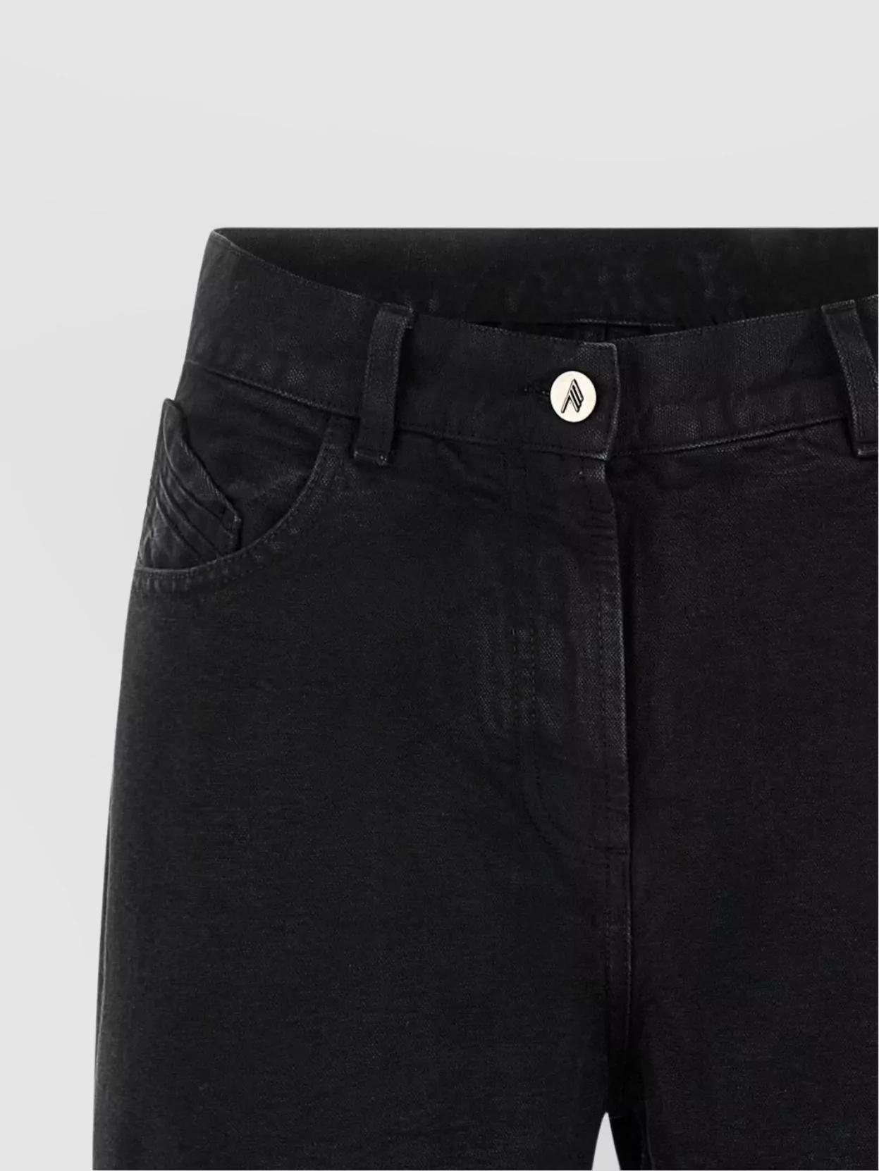 デニム・ジーパン THE ATTICO Women Denim Pants 250WCP00084100 Black The Attico layered-waist Jeans | Black | FARFETCH JO