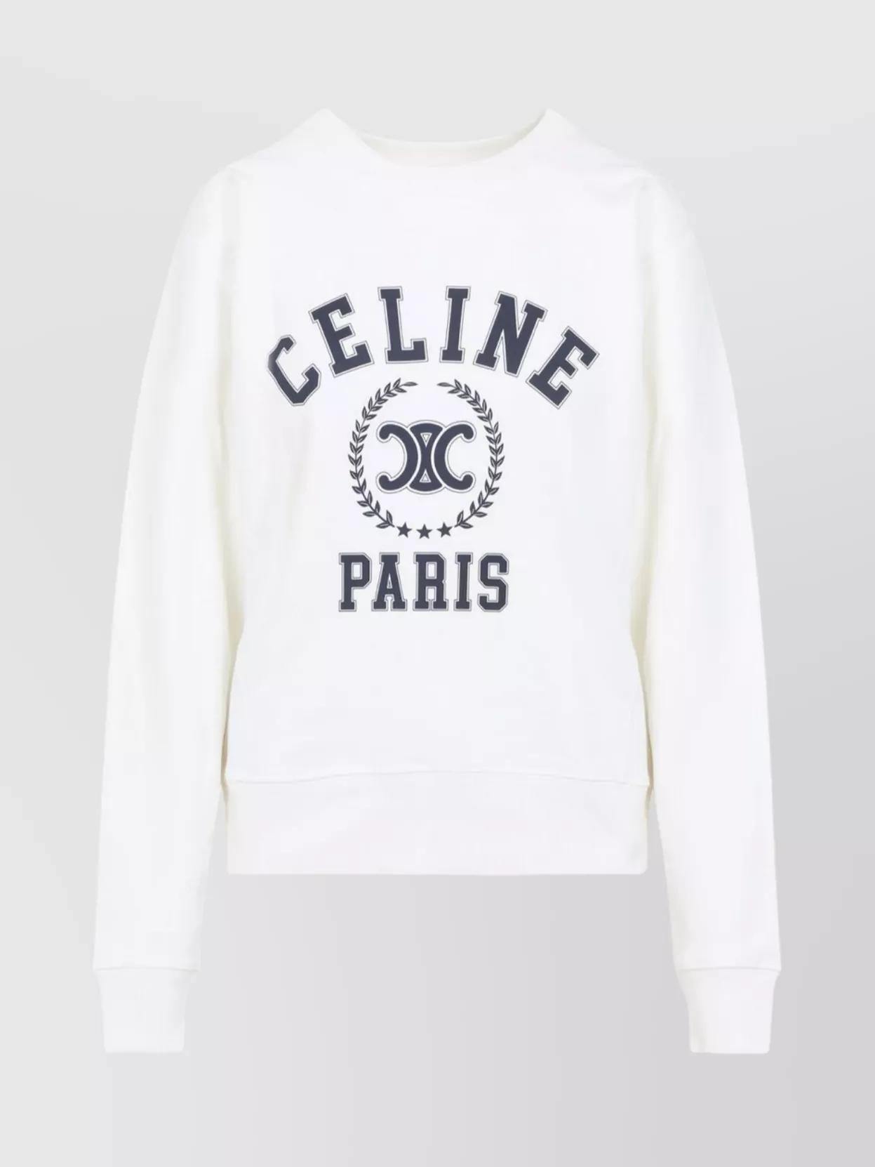 スウェット CELINE college logo sweatshirt 20AW Celine University Sweatshirt in White | Lyst