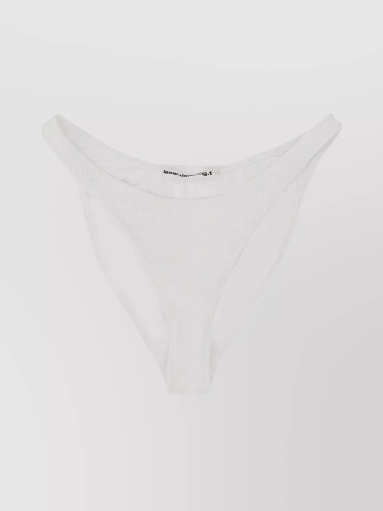 水着・ラッシュガード alexander wang swimwear top white Alexander Wang White Logo Elastic Bikini Halter Top