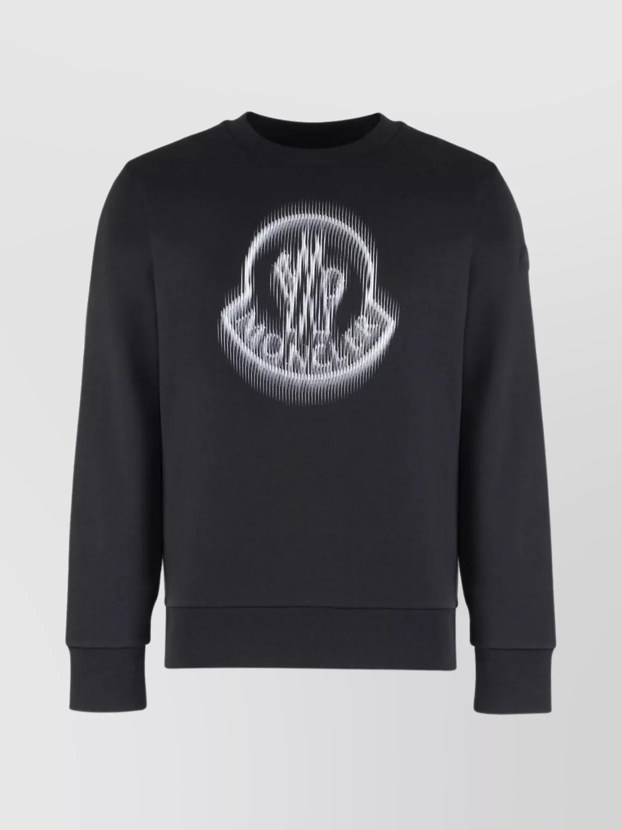 スウェット・トレーナー MONCLER Sweatshirt with shaded logo MONCLER モンクレール SWEATSHIRT クルーネック スウェット