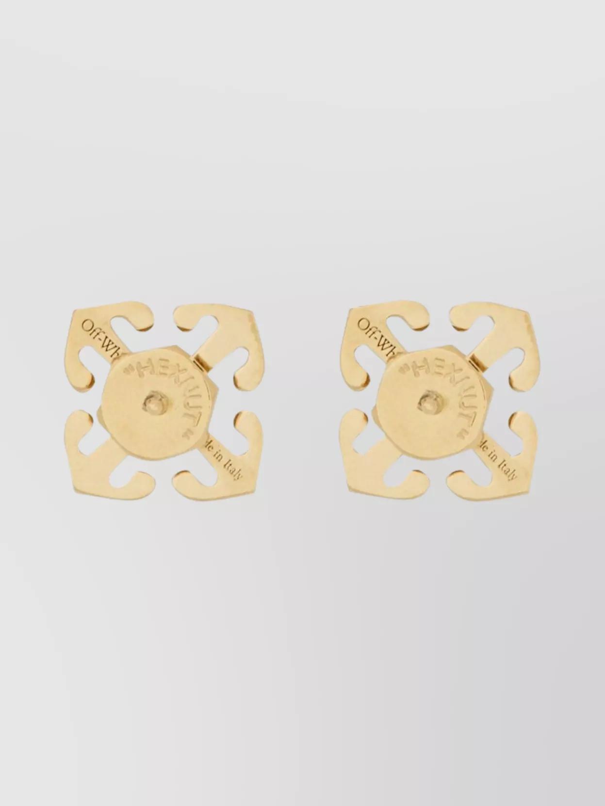 【関税＆送料込み】Off-White Logo Earrings Off-White Logo Earring | Silver | FARFETCH