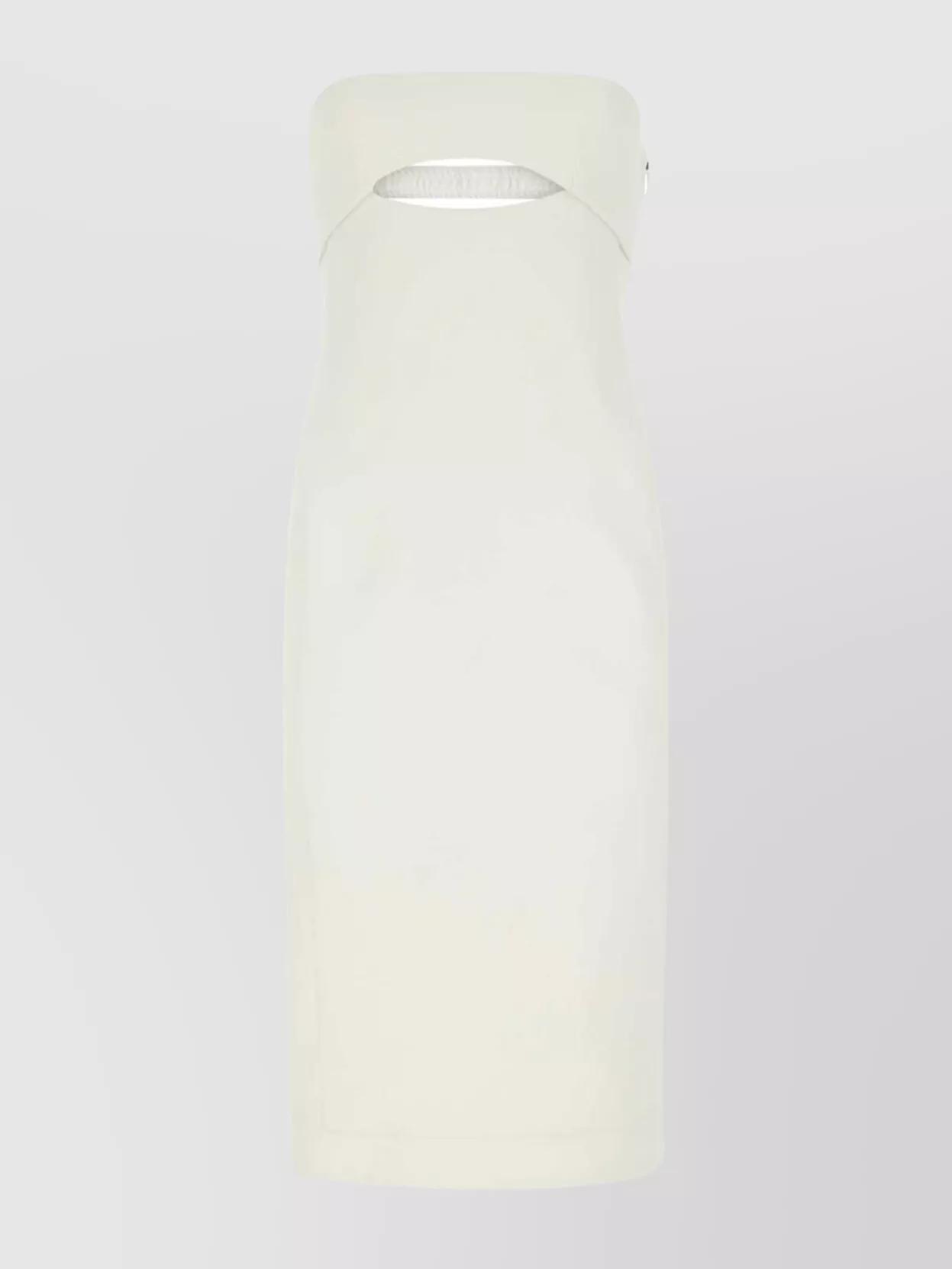 スカート SAINT LAURENT Cut-out midi dress White Saint Laurent Cut-Out Sheath Midi Dress in White | Lyst
