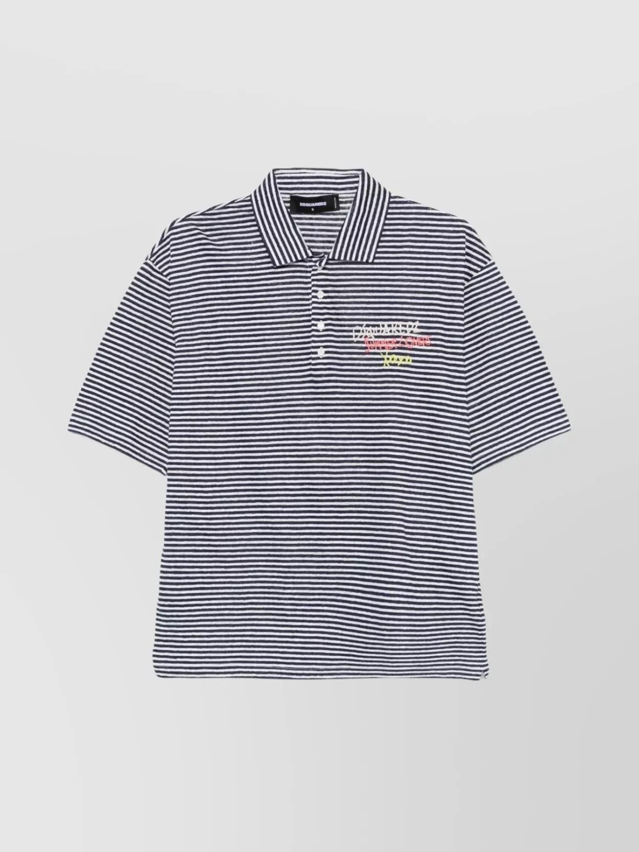 Tシャツ・カットソー D SQUARED2 SS24 'Striped' polo shirt (S72HA1194D13015 961) Dsquared2 Striped Polo Shirt - Multicolour | S72HA1194D13015961