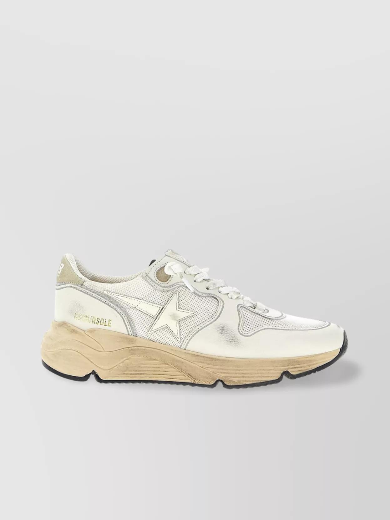 Golden Goose Mesh Panel Sneakers Star Emblem in Natural Lyst UK