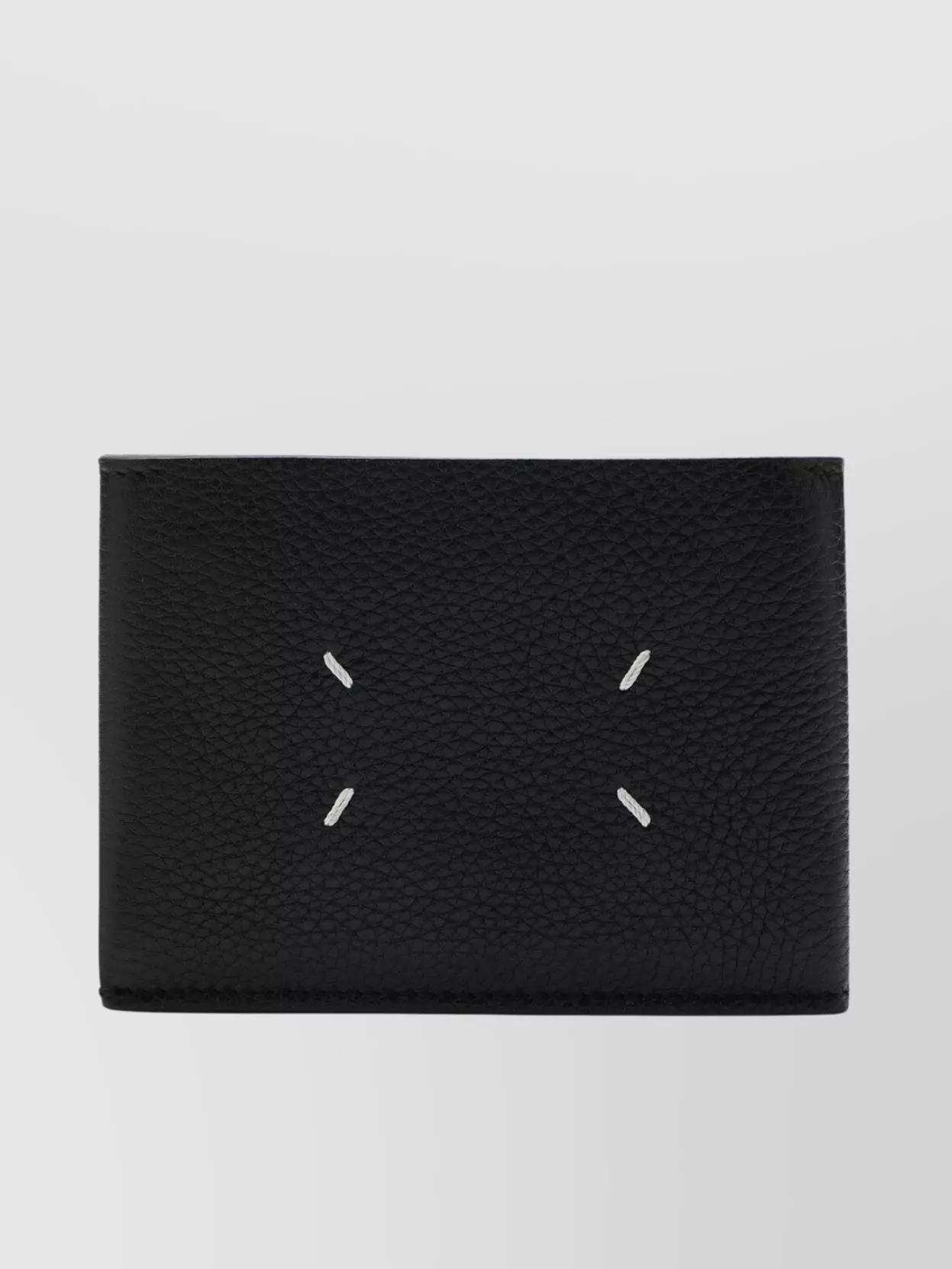 折りたたみ財布 Maison Margiela 24FW Stitched Logo Card Wallet SA1VX0005 P44 Maison Margiela Wallet with logo | Men's Accessories | Vitkac