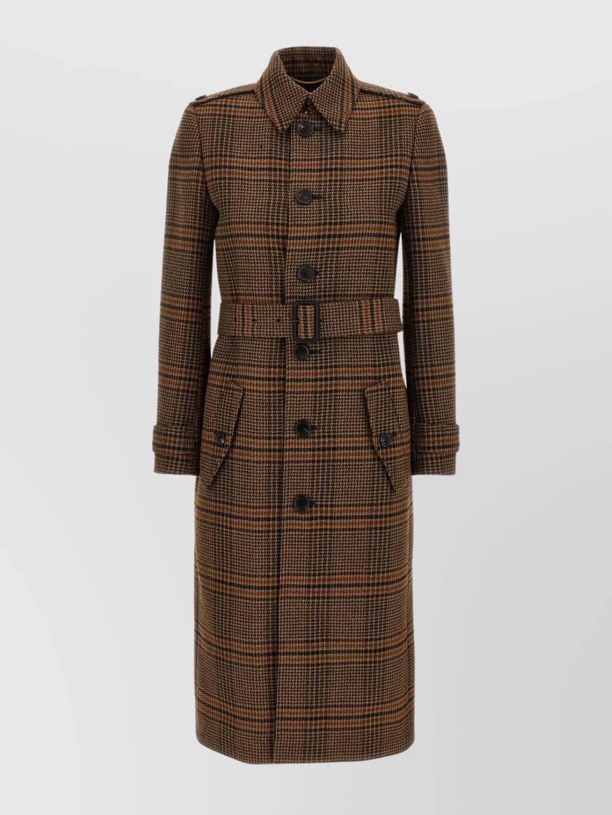 コート Saint Laurent Camel Wool Short Coat Saint Laurent Short Coat in Wool | Saks Fifth Avenue