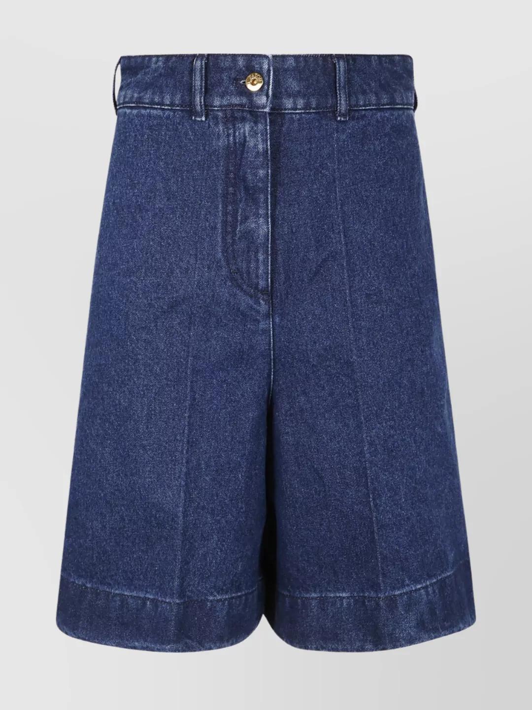ショートパンツ Patou High-Waisted Bermuda Shorts PATOU DENIM BERMUDA SHORTS