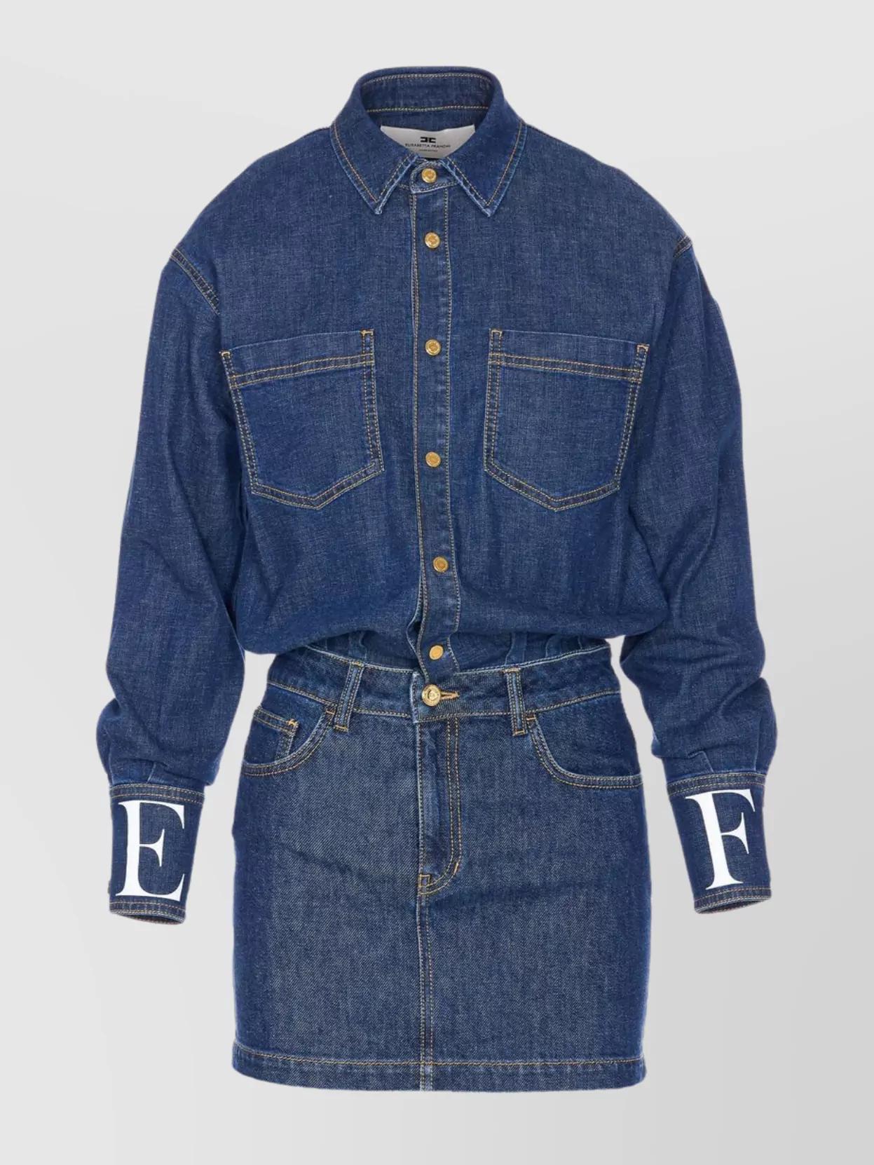 Elisabetta Franchi Denim Dresses for Women | Lyst