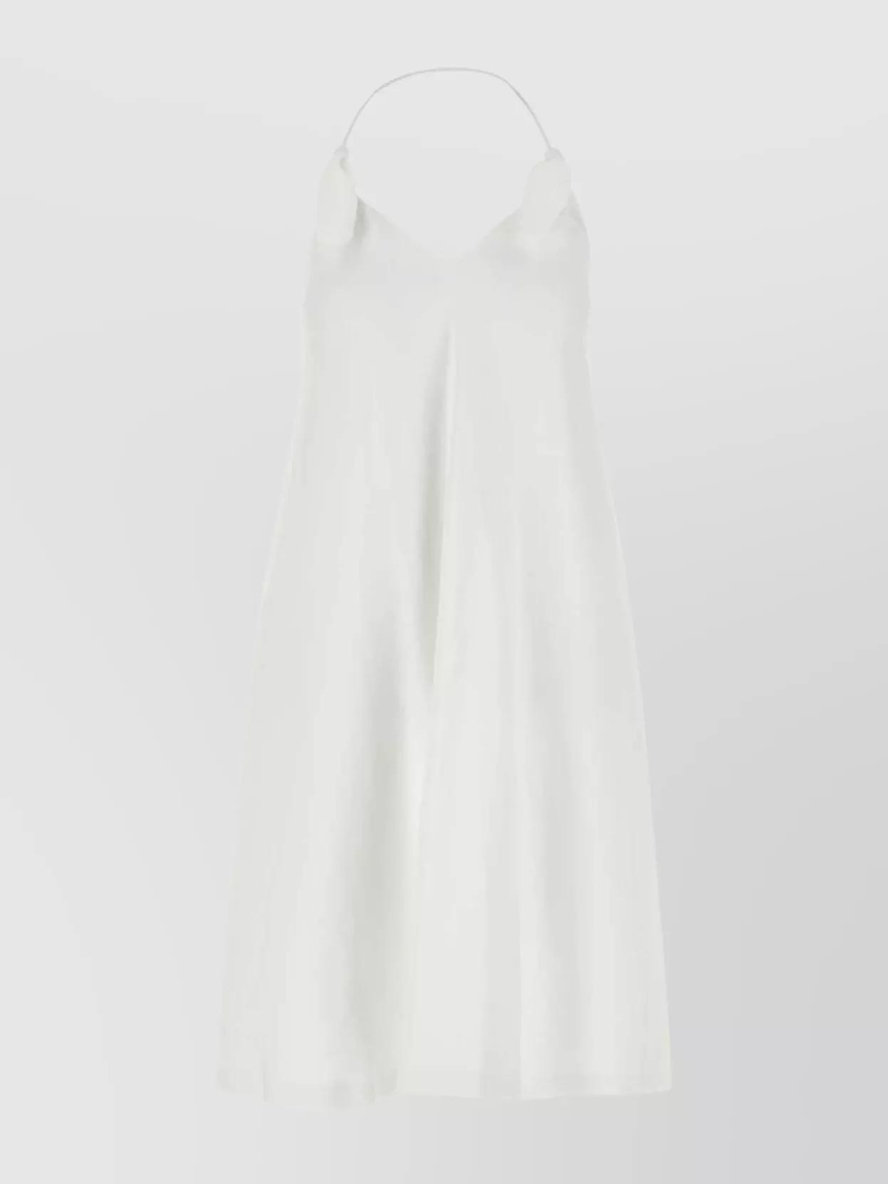 【送料&関税込】Loewe White Stretch Crepe Flamenco Dress Loewe Stretch Crepe Flamenco Dress in White | Lyst