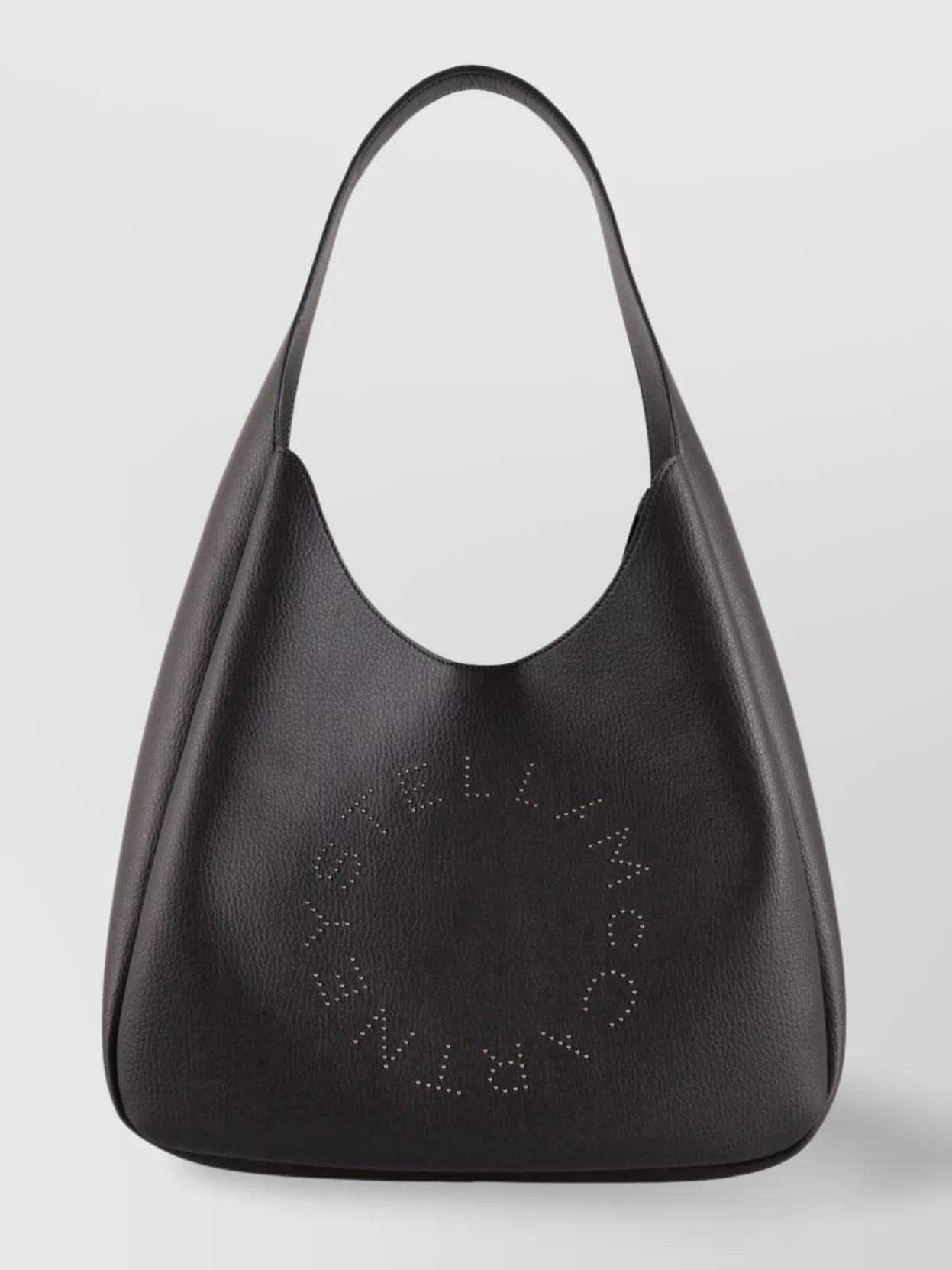 ショルダーバッグ・ポシェット Stella Mccartney Large Hobo Bag Women Pitch Black Logo Slouchy Hobo Tote Bag | Stella