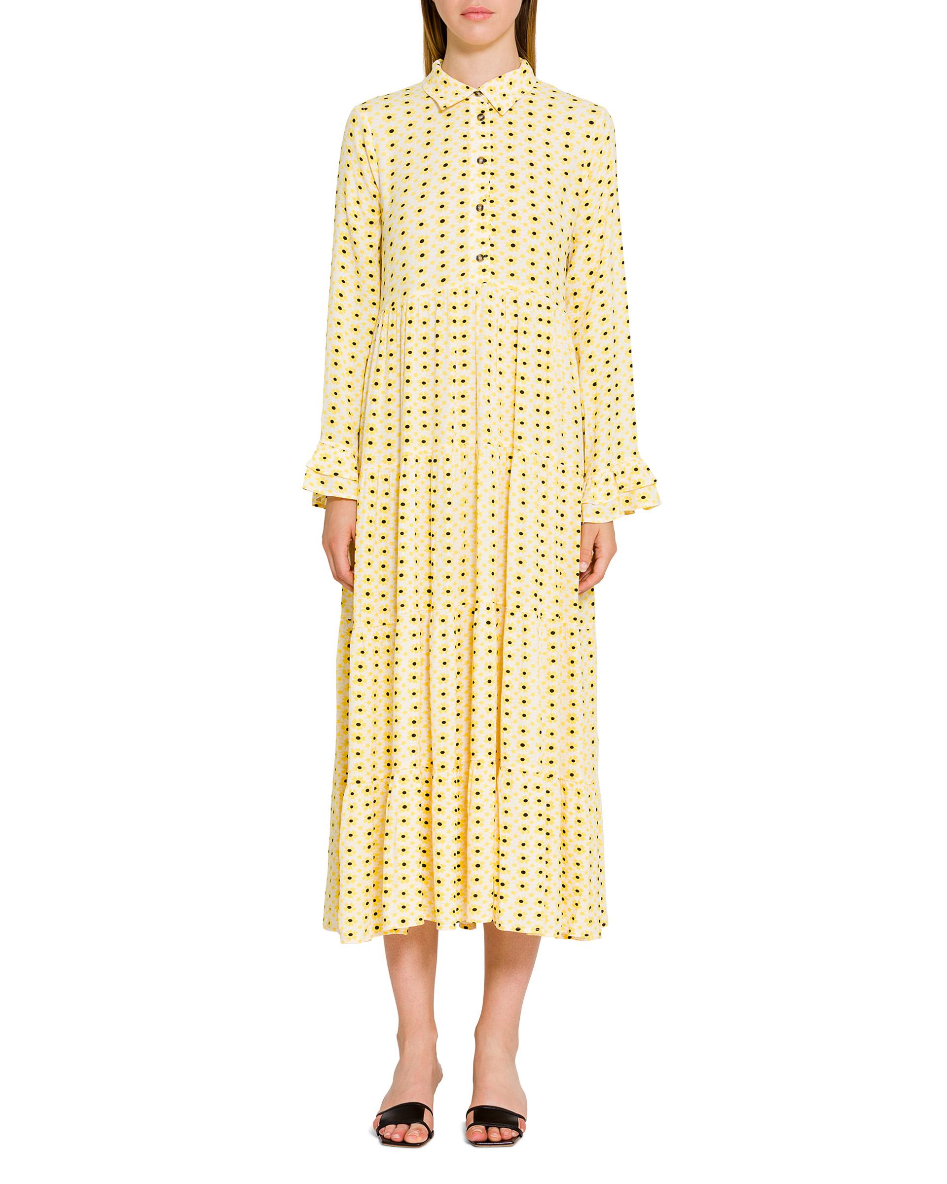 ganni dress yellow flowers