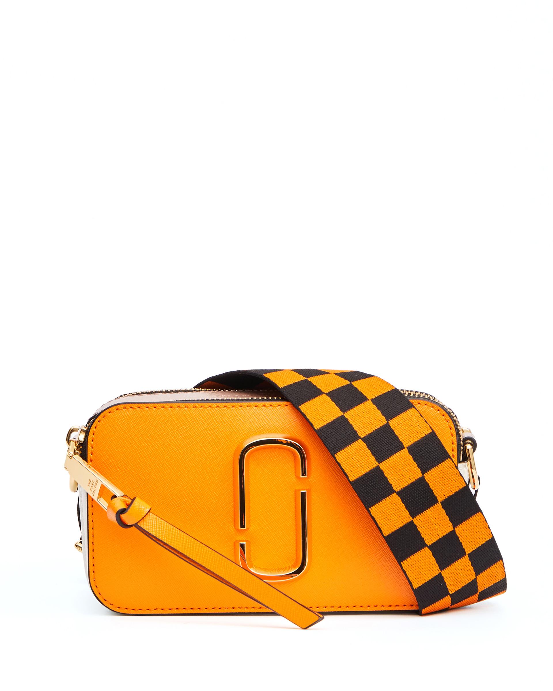 Marc Jacobs Orange Leather Snapshot Bag Lyst
