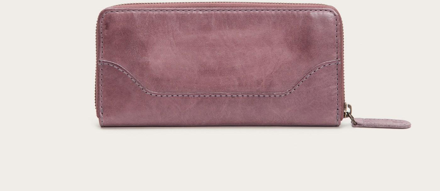 Frye Leather Melissa Zip Wallet in Lilac (Purple) | Lyst
