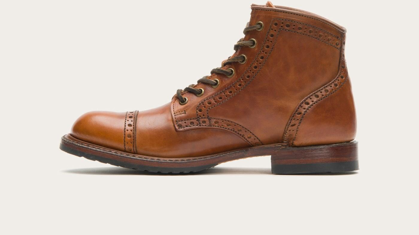 frye logan brogue cap toe