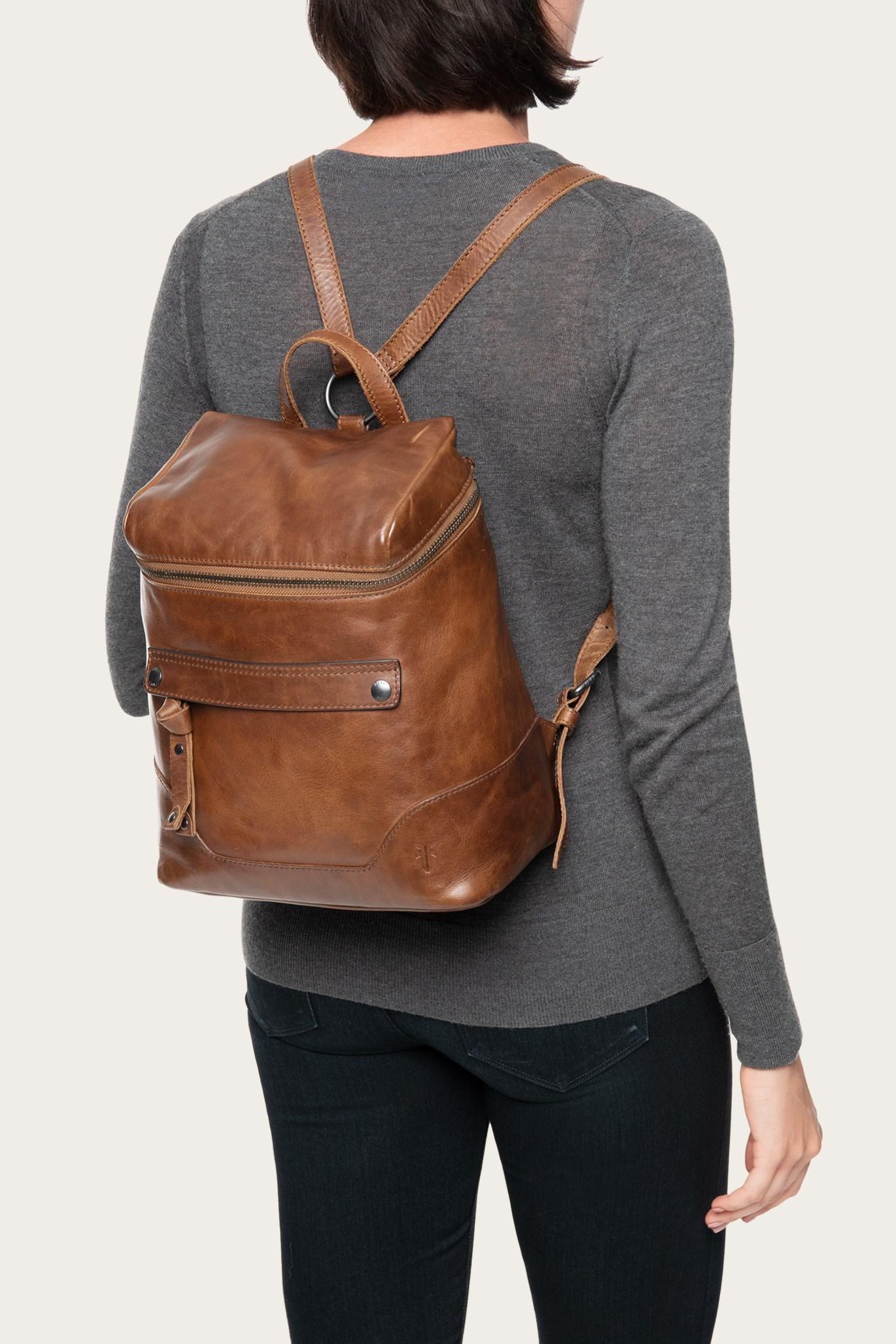 frye melissa zip backpack