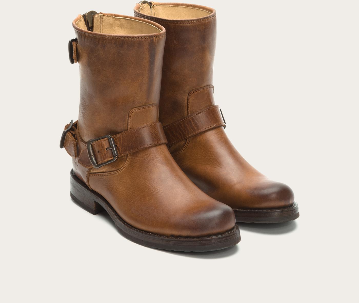 Frye Veronica Back Zip Short Boots | Frye Since 1863 in Brown - Lyst