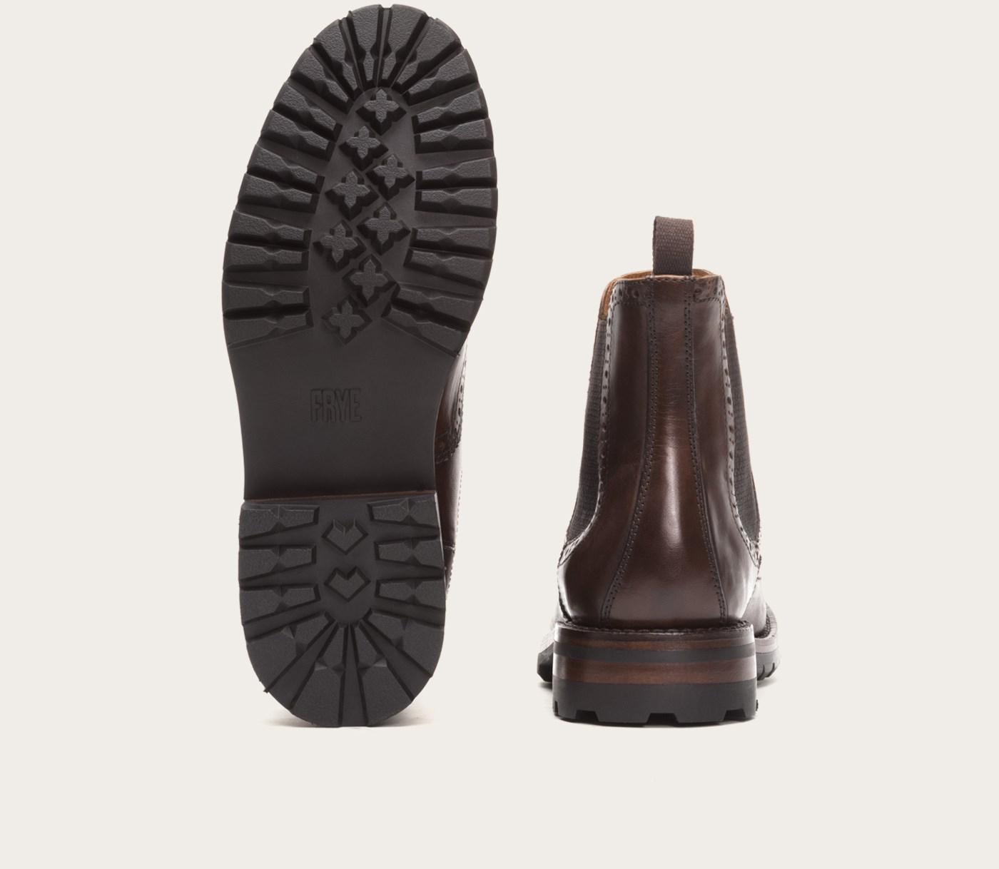 frye george lug brogue chelsea boot