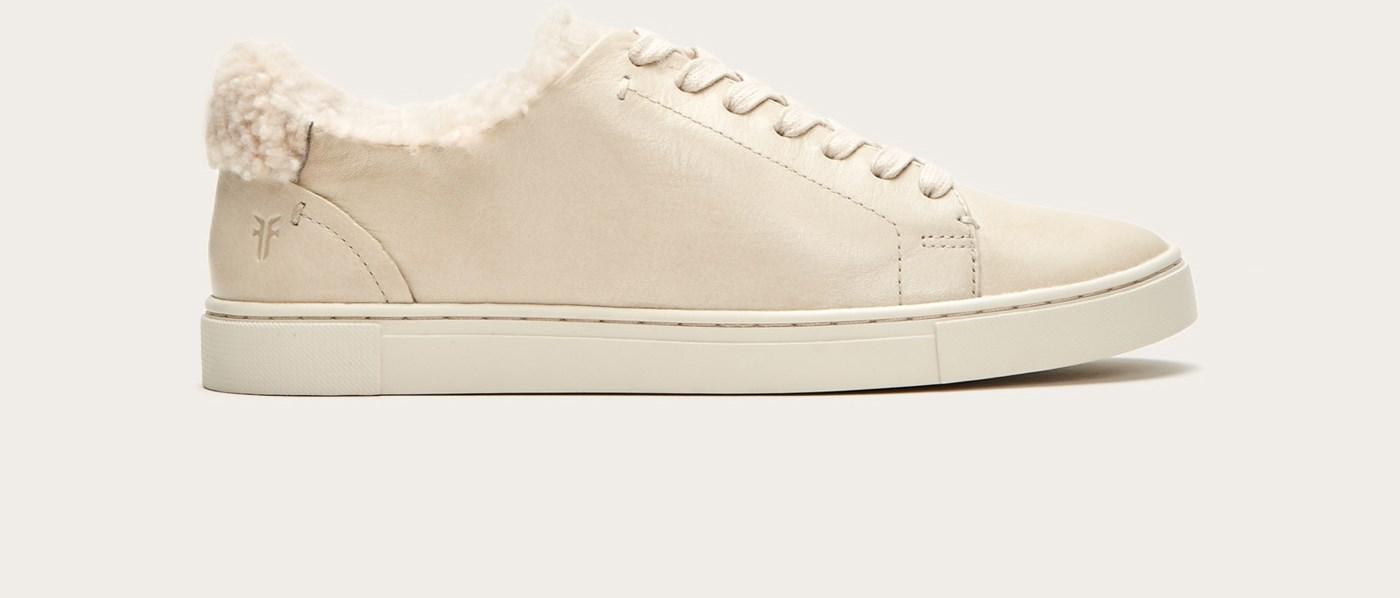 frye ivy shearling low lace